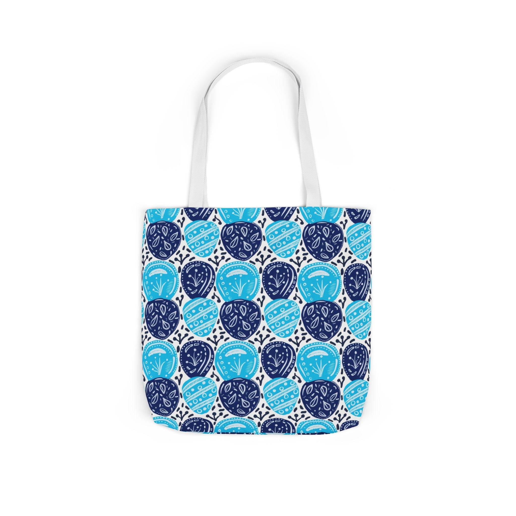 Blue Oval Abstract Canvas Tote Bag, 5-Color Straps Printify