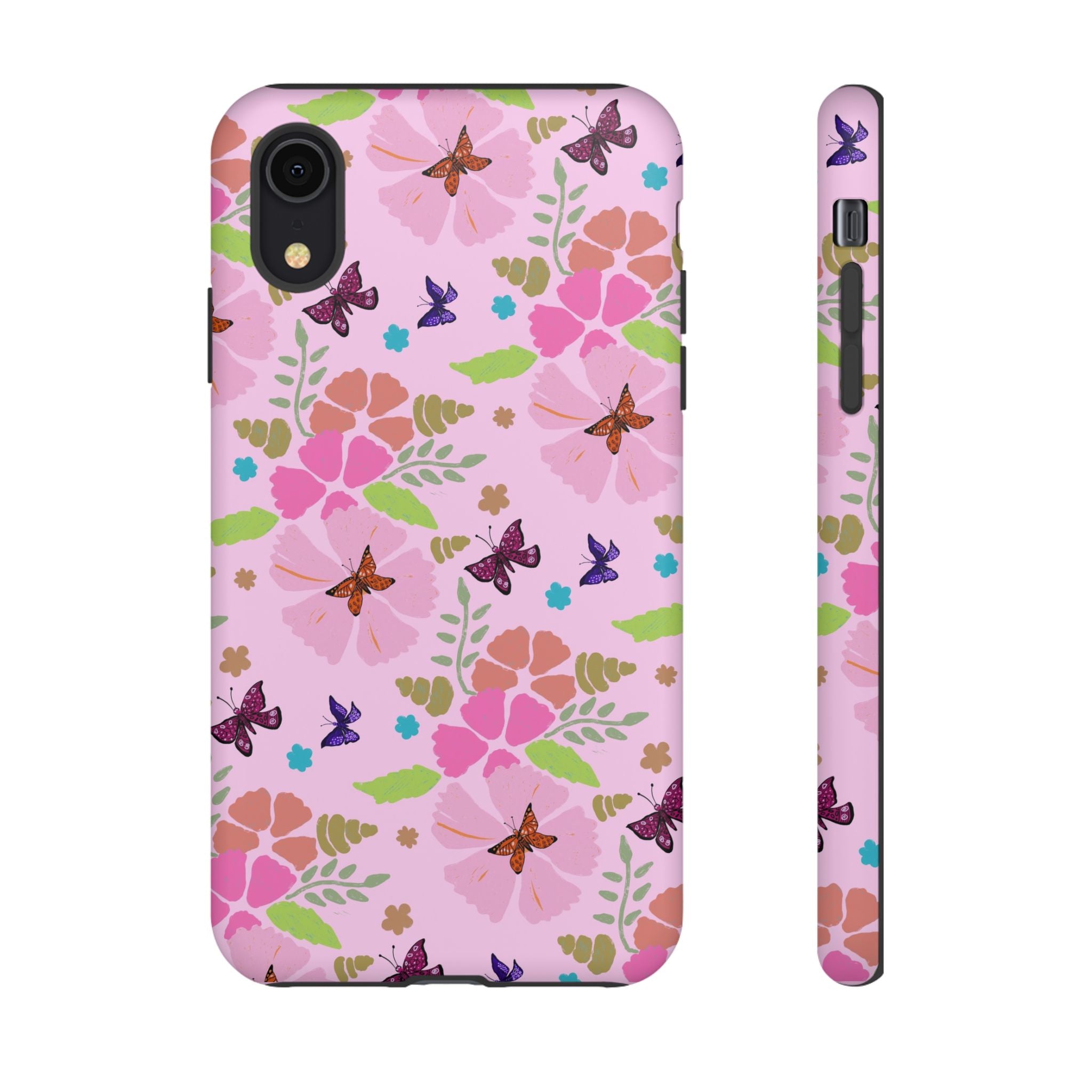 Pink Butterfly Garden Theme Tough Cases Printify