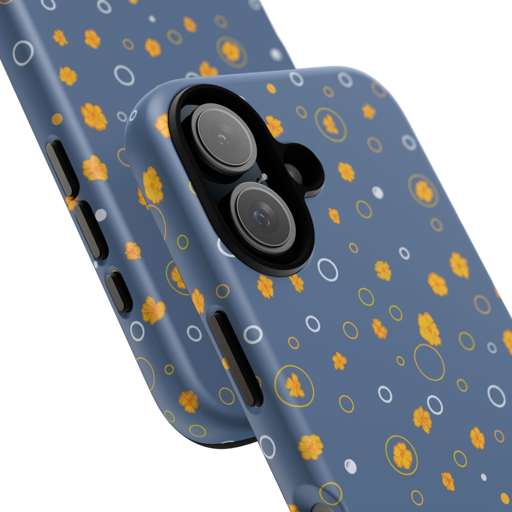 Bluish Grey -Small Cute Wild Flower -Hand Designed Prints-Tough Cases Printify