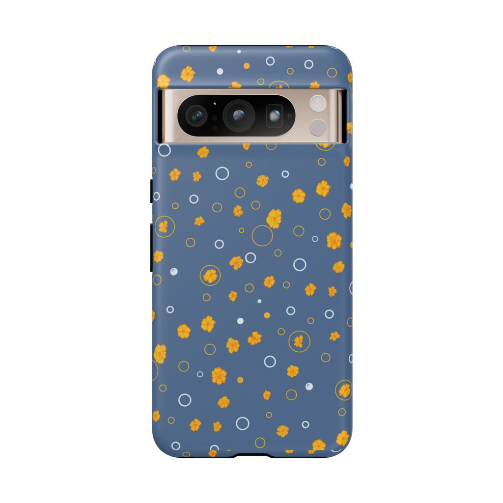 Bluish Grey -Small Cute Wild Flower -Hand Designed Prints-Tough Cases Printify