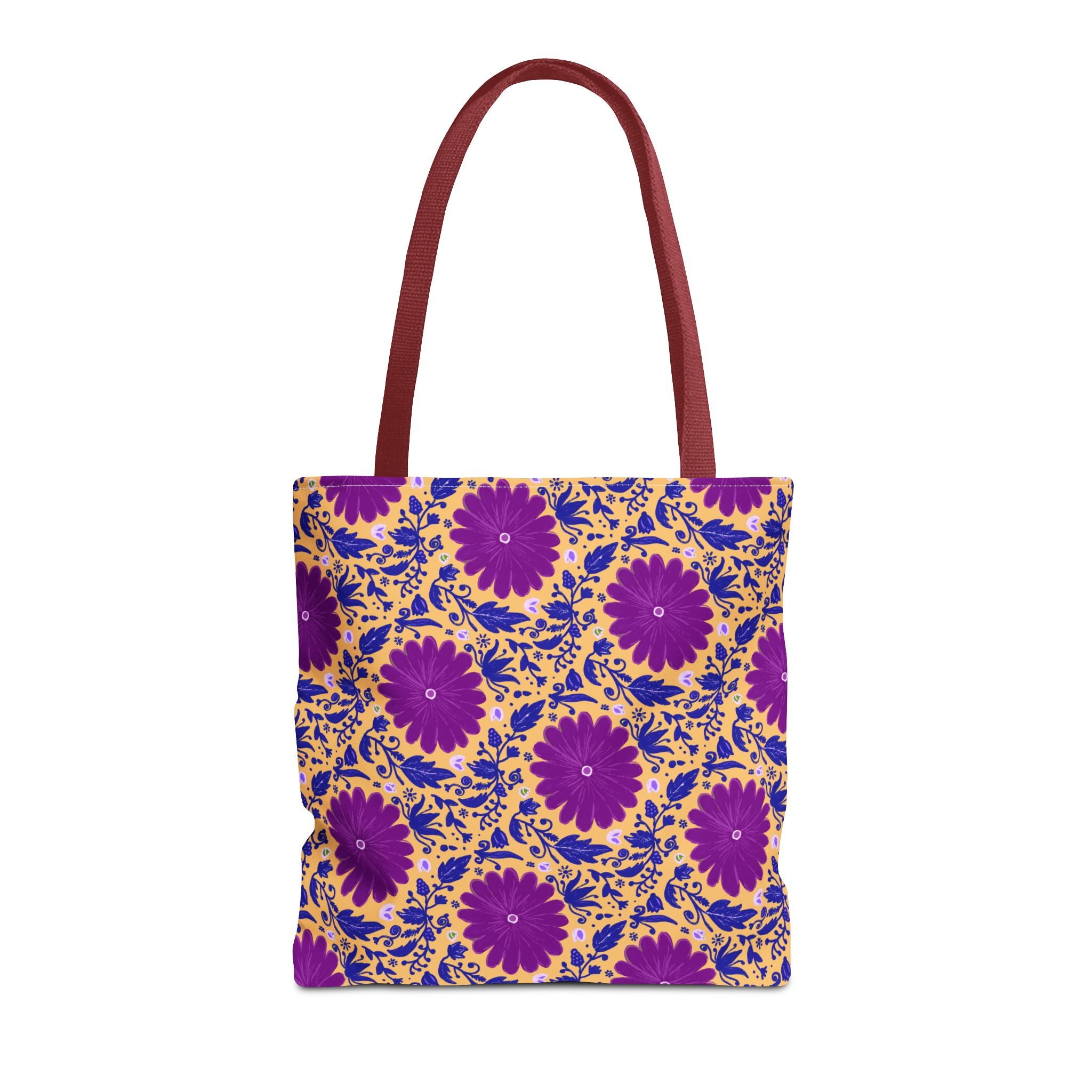 Botanic Susanah Purple Flower Print Tote Bag – Hand-Designed Print
