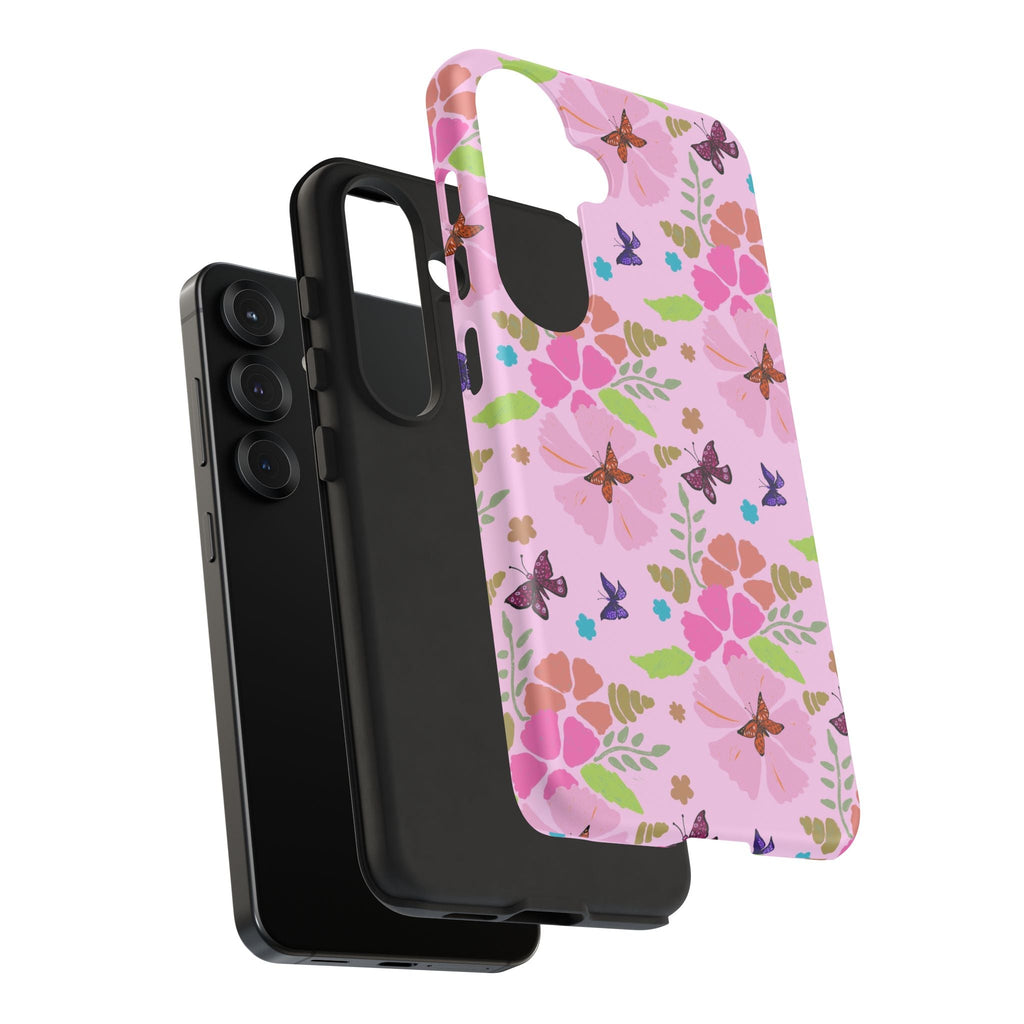 Pink Butterfly Garden Theme Tough Cases Printify