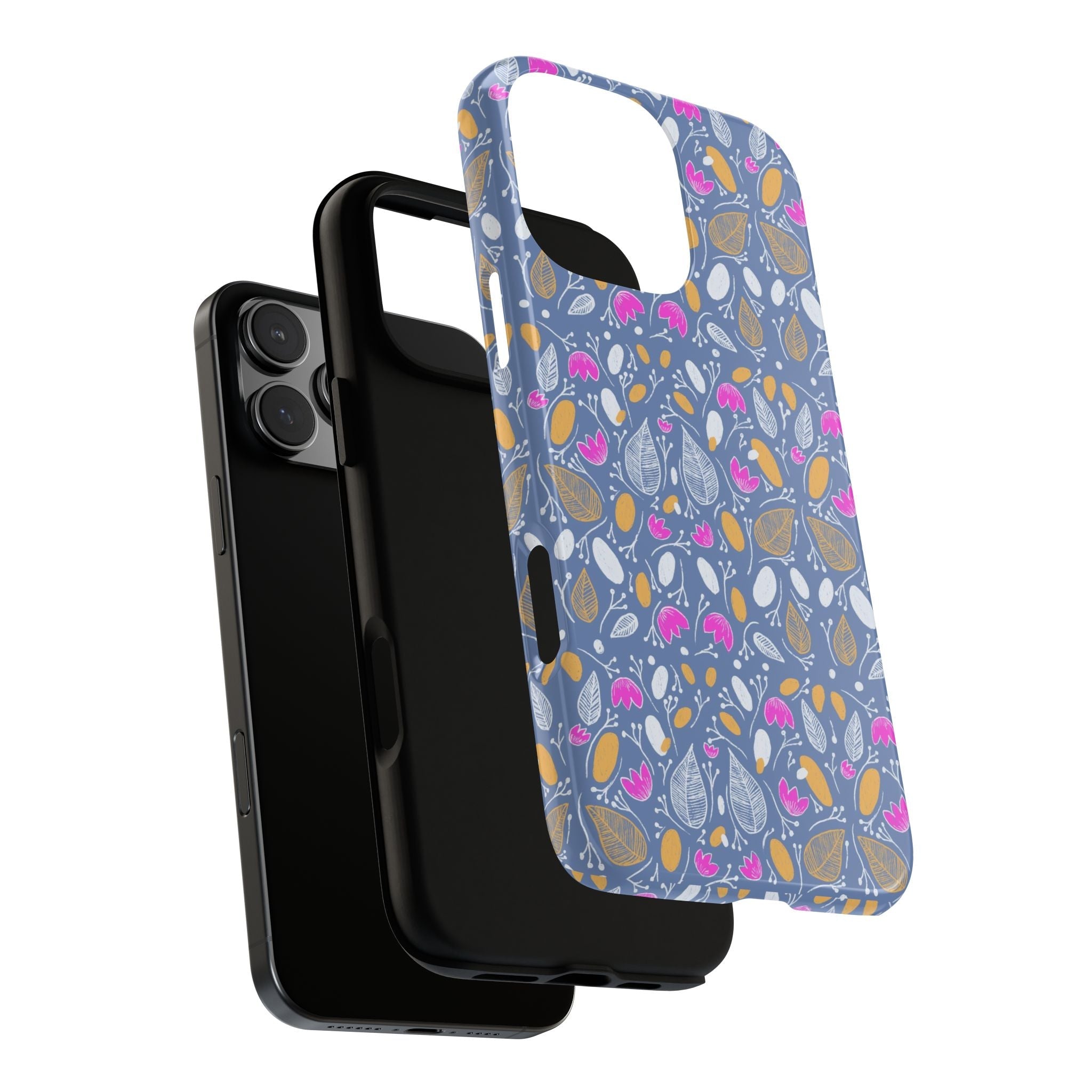 Abstract Grey Small BotanicThemed Tough Cases-Matte and Glossy Printify