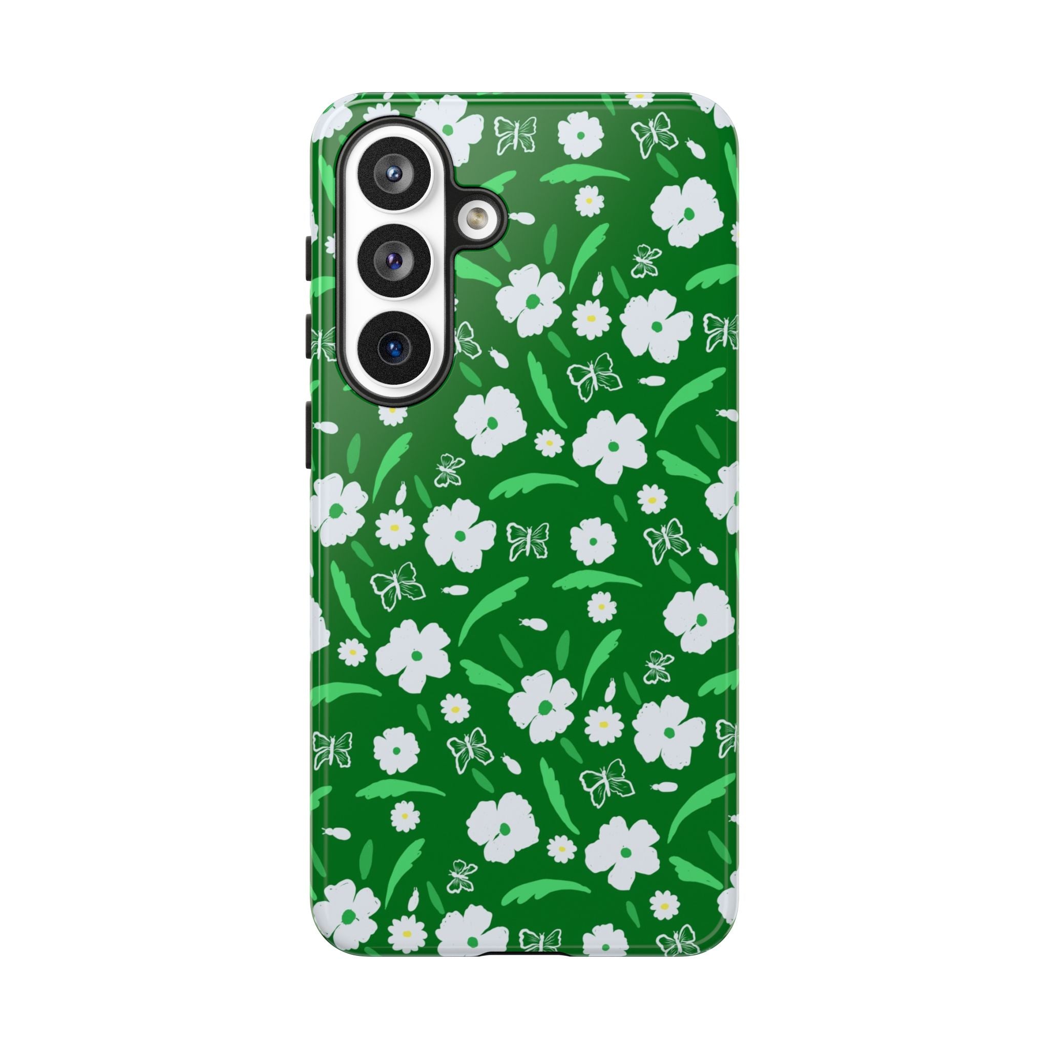 Green Meets White Flora Hand Designed Prints Tough Cases Printify