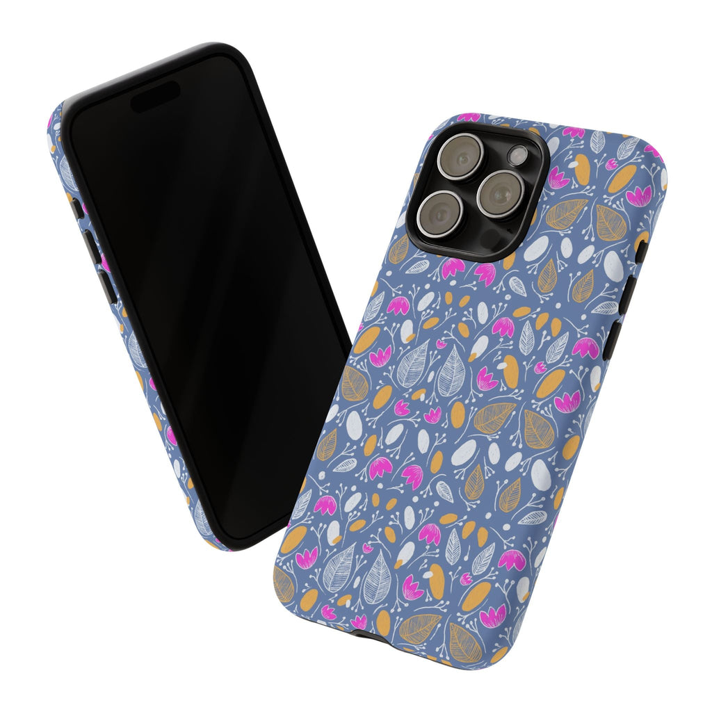 Abstract Grey Small BotanicThemed Tough Cases-Matte and Glossy Printify