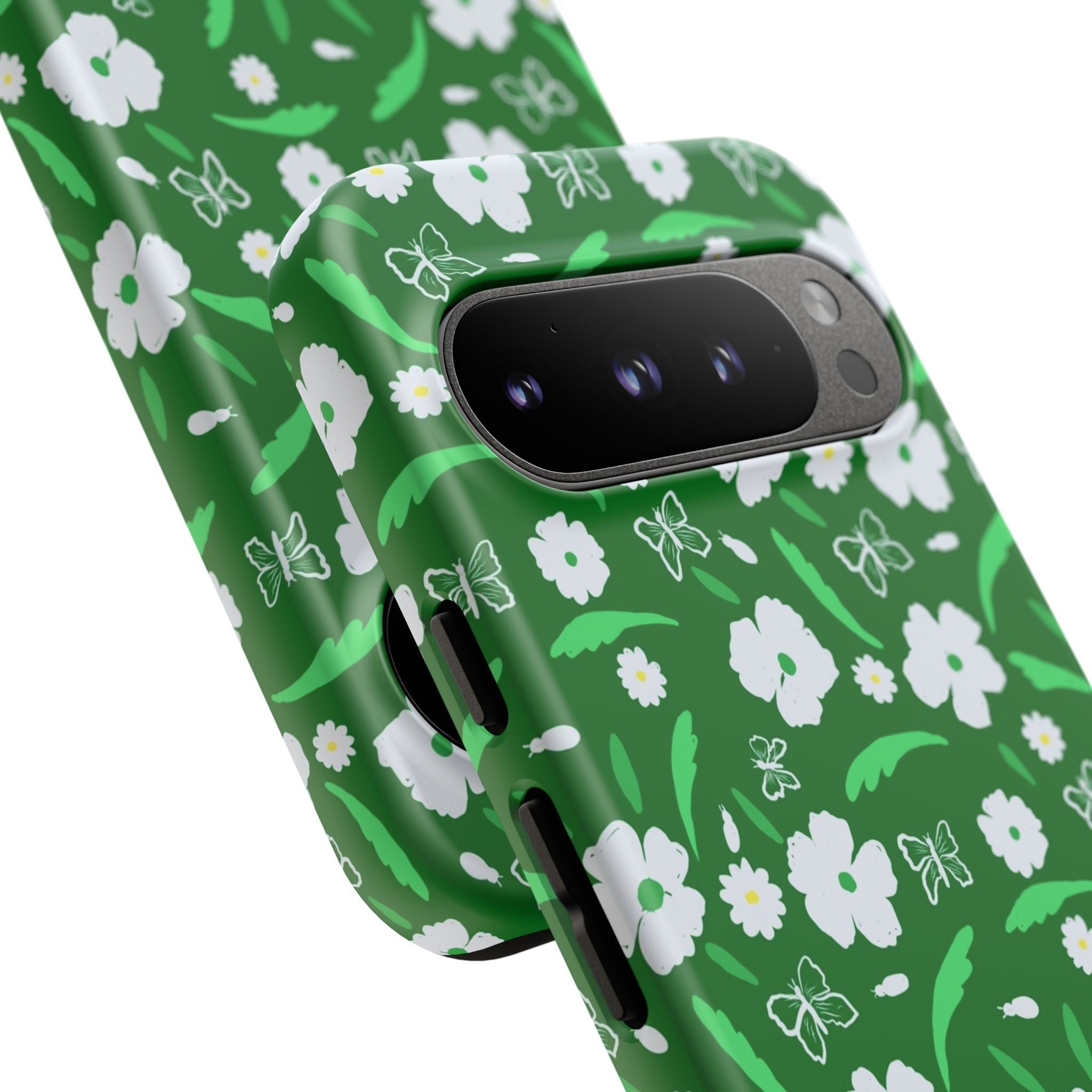 Green Meets White Flora Hand Designed Prints Tough Cases Printify