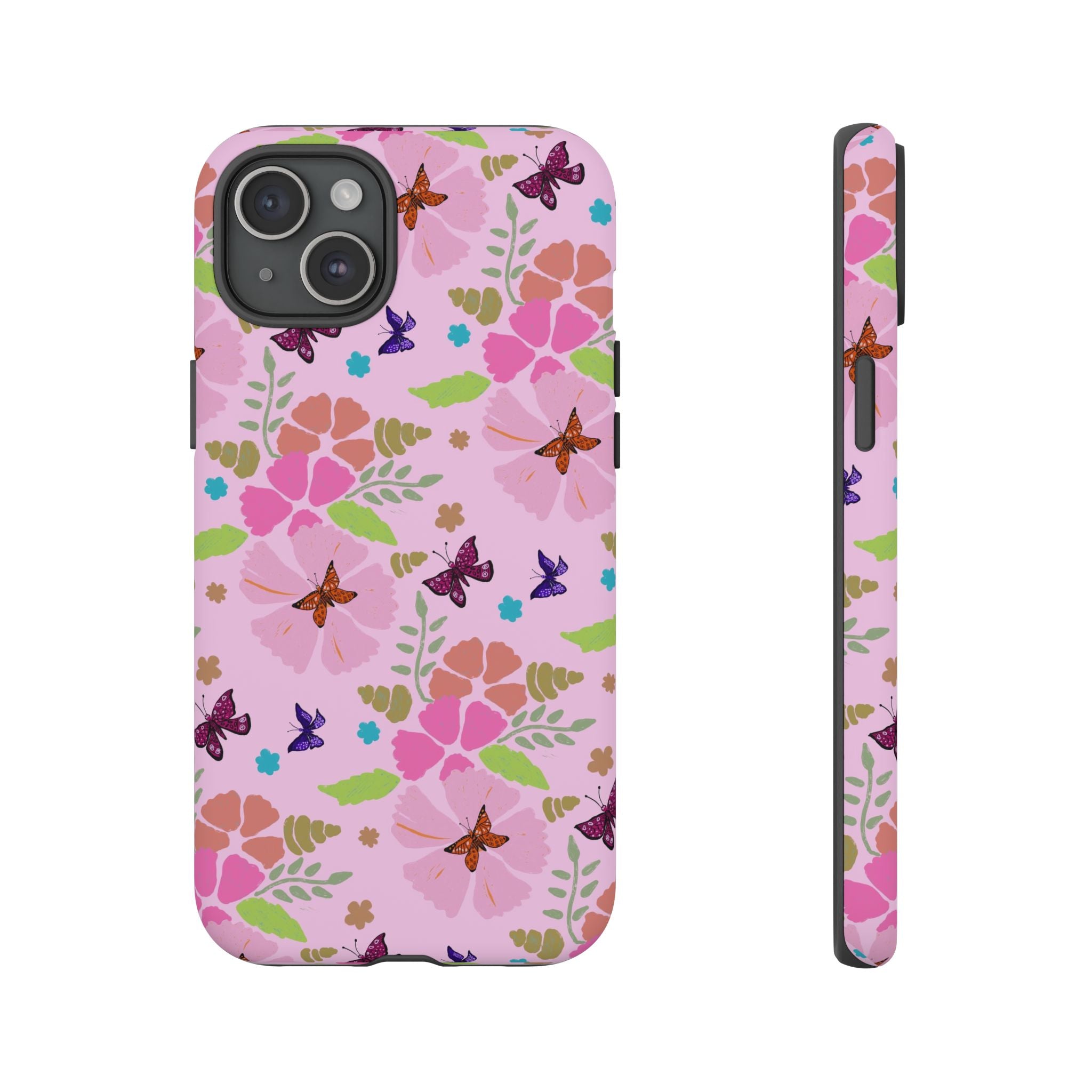 Pink Butterfly Garden Theme Tough Cases Printify