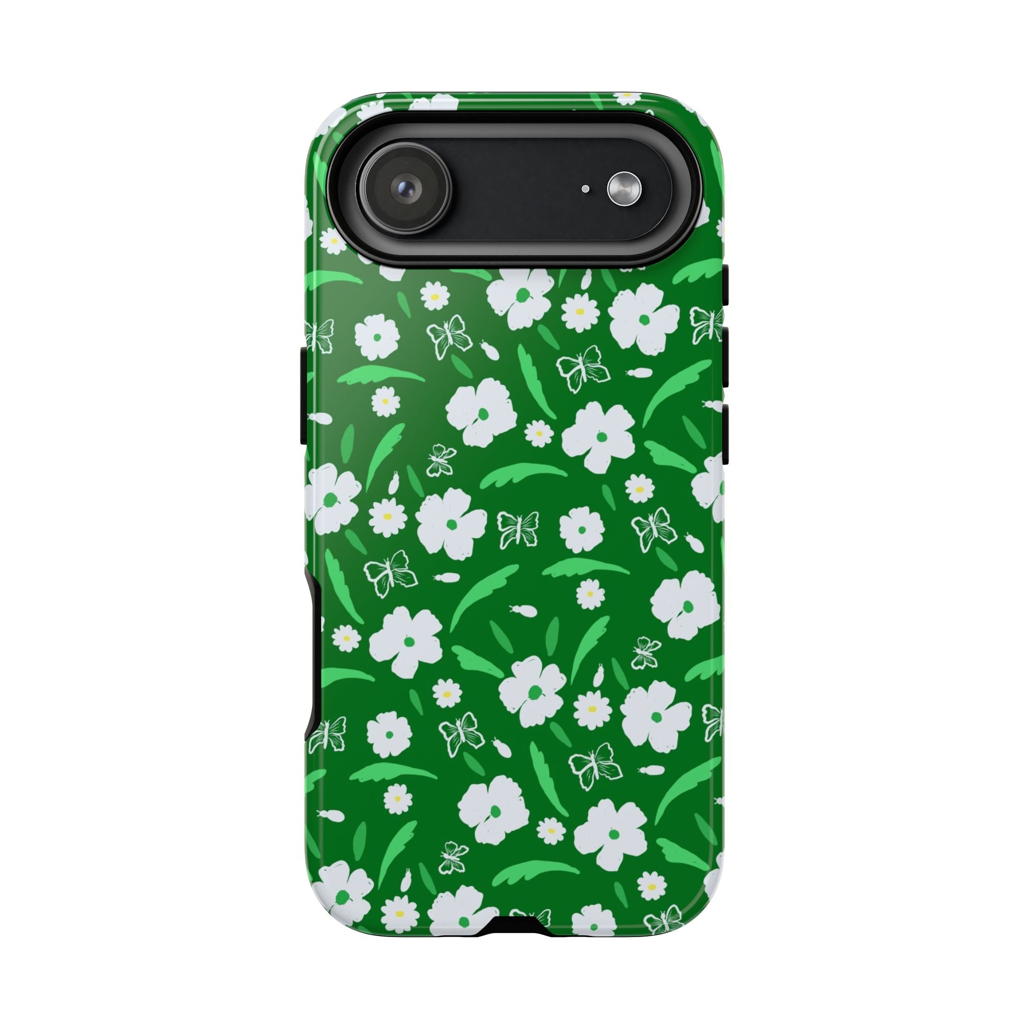 Green Meets White Flora Hand Designed Prints Tough Cases Printify