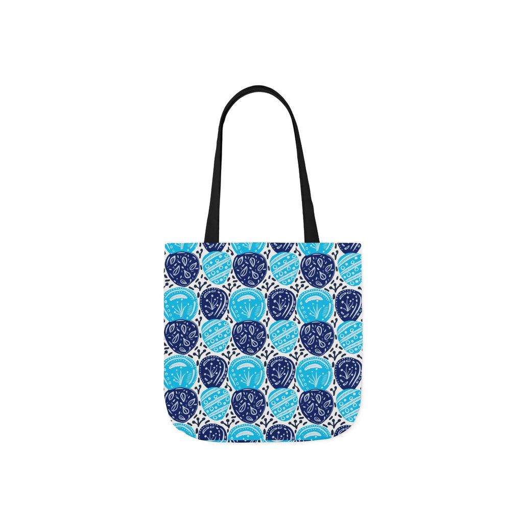 Blue Oval Abstract Canvas Tote Bag, 5-Color Straps Printify