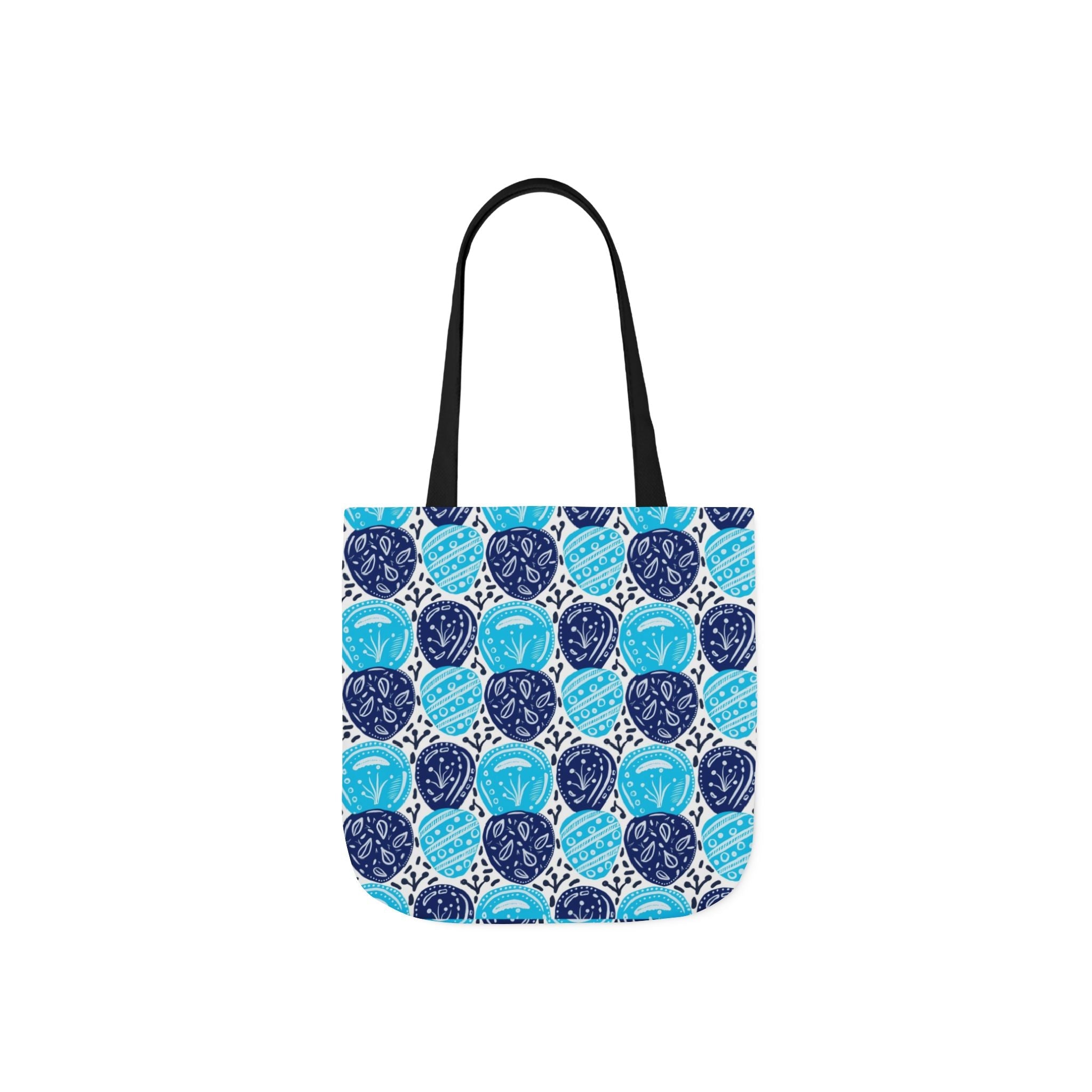 Blue Oval Abstract Canvas Tote Bag, 5-Color Straps Printify