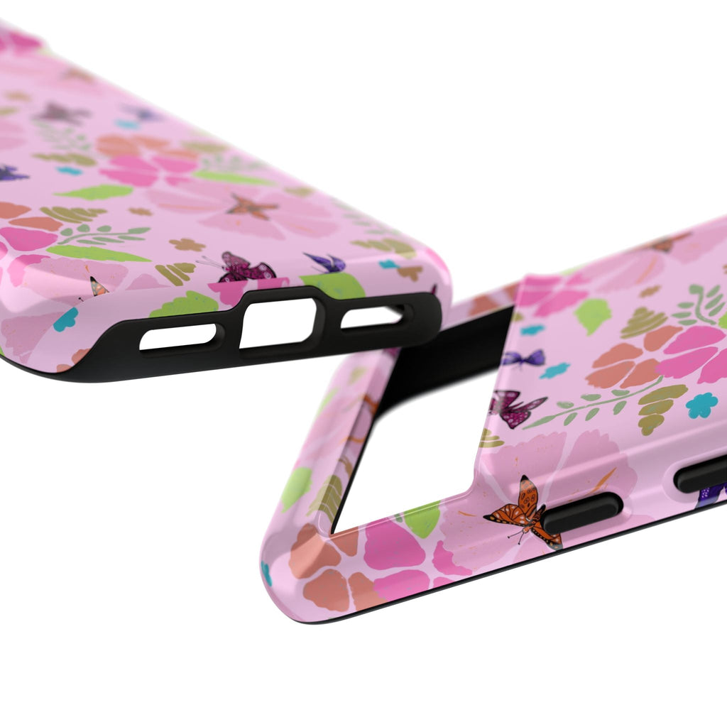 Pink Butterfly Garden Theme Tough Cases Printify