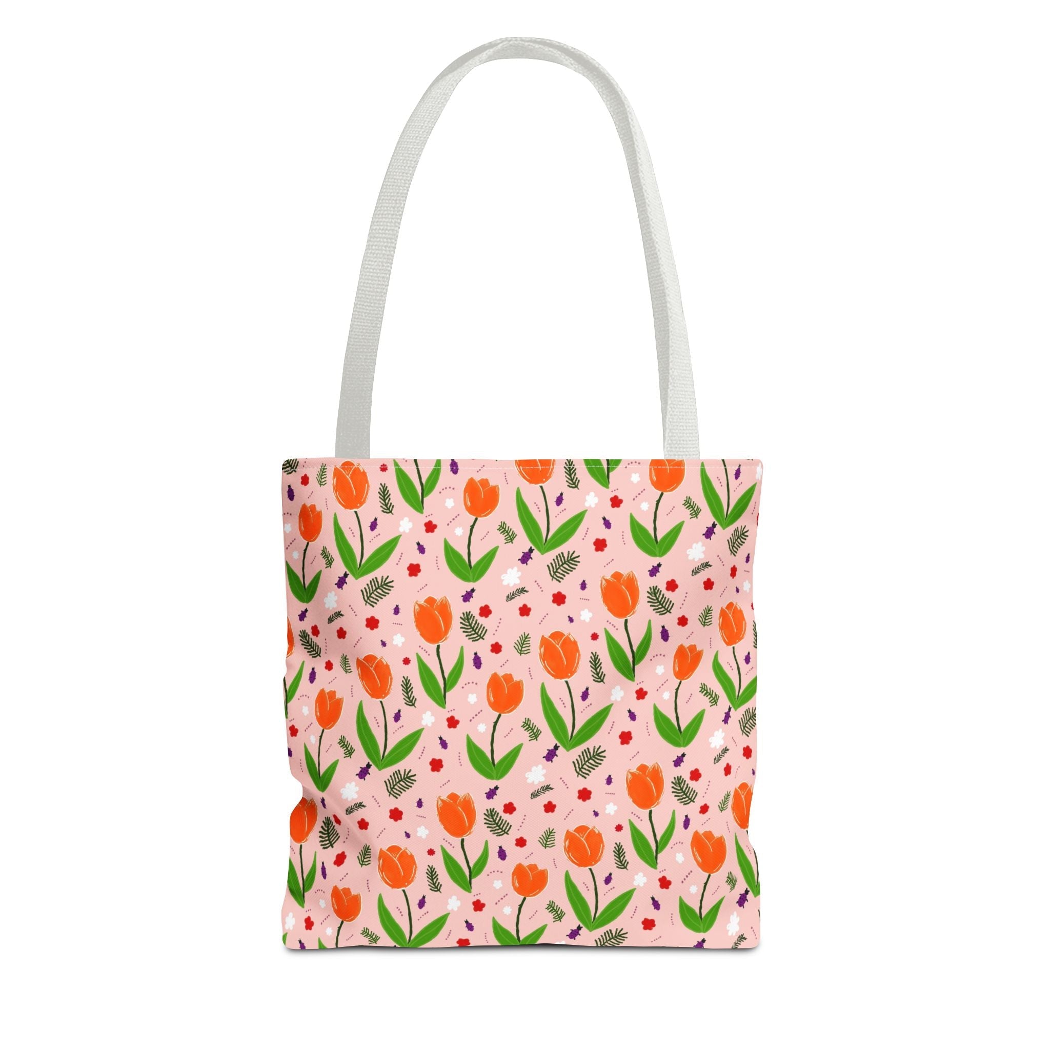 Orange Tulip Hand Designed Art Botanical Print Tote Bag (AOP) Printify