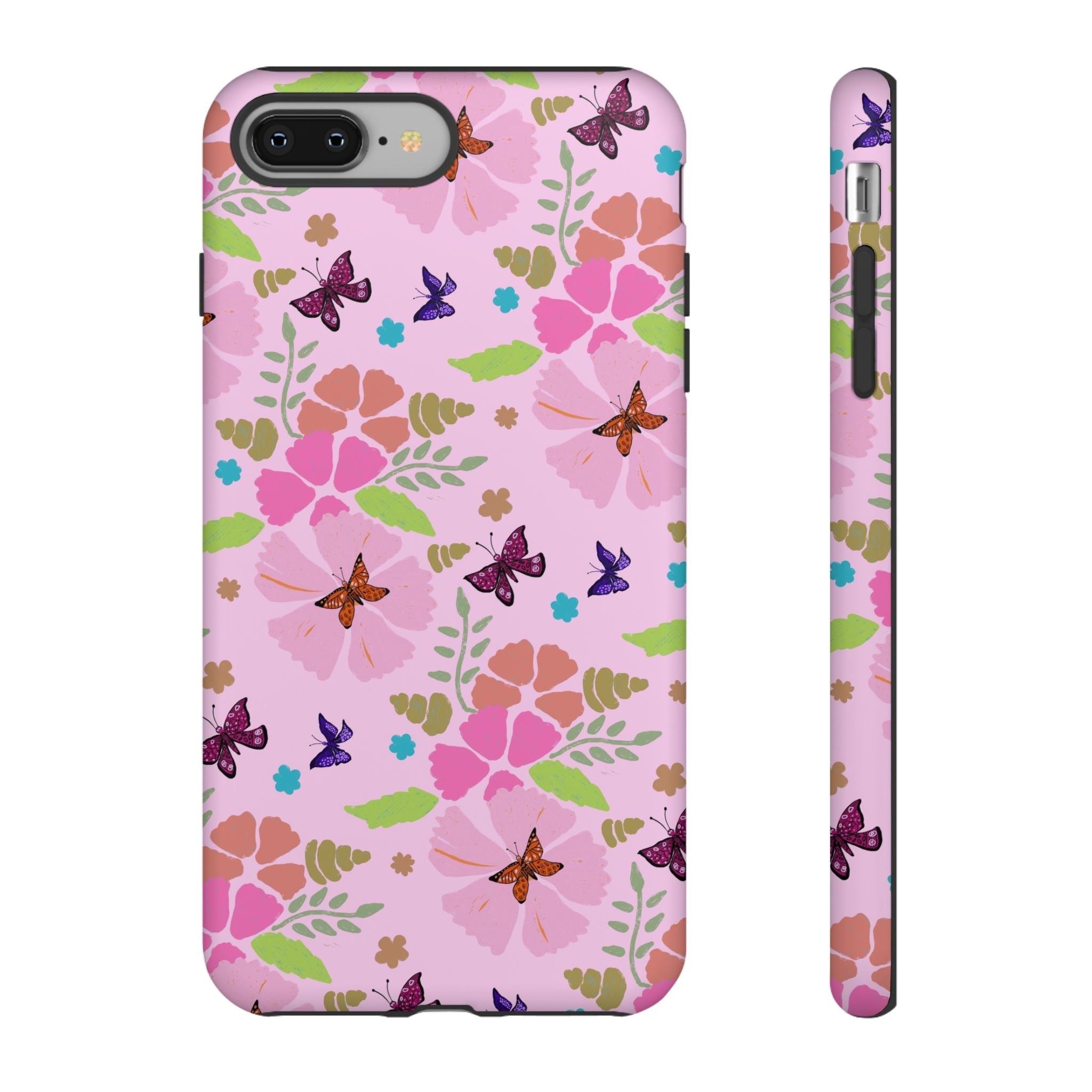 Pink Butterfly Garden Theme Tough Cases Printify