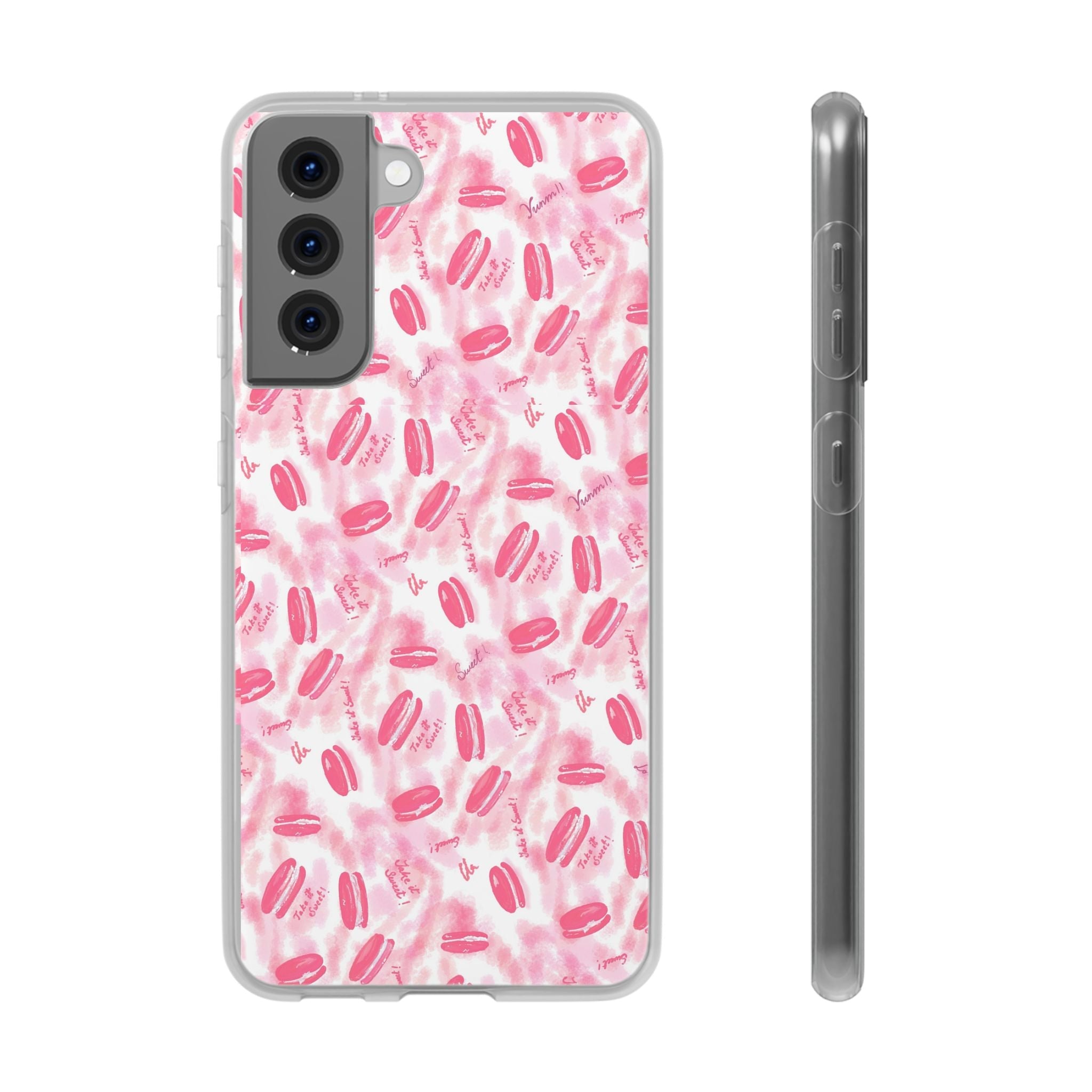 Macaron Hand Drawn Designed Flexi Phone Cases Printify