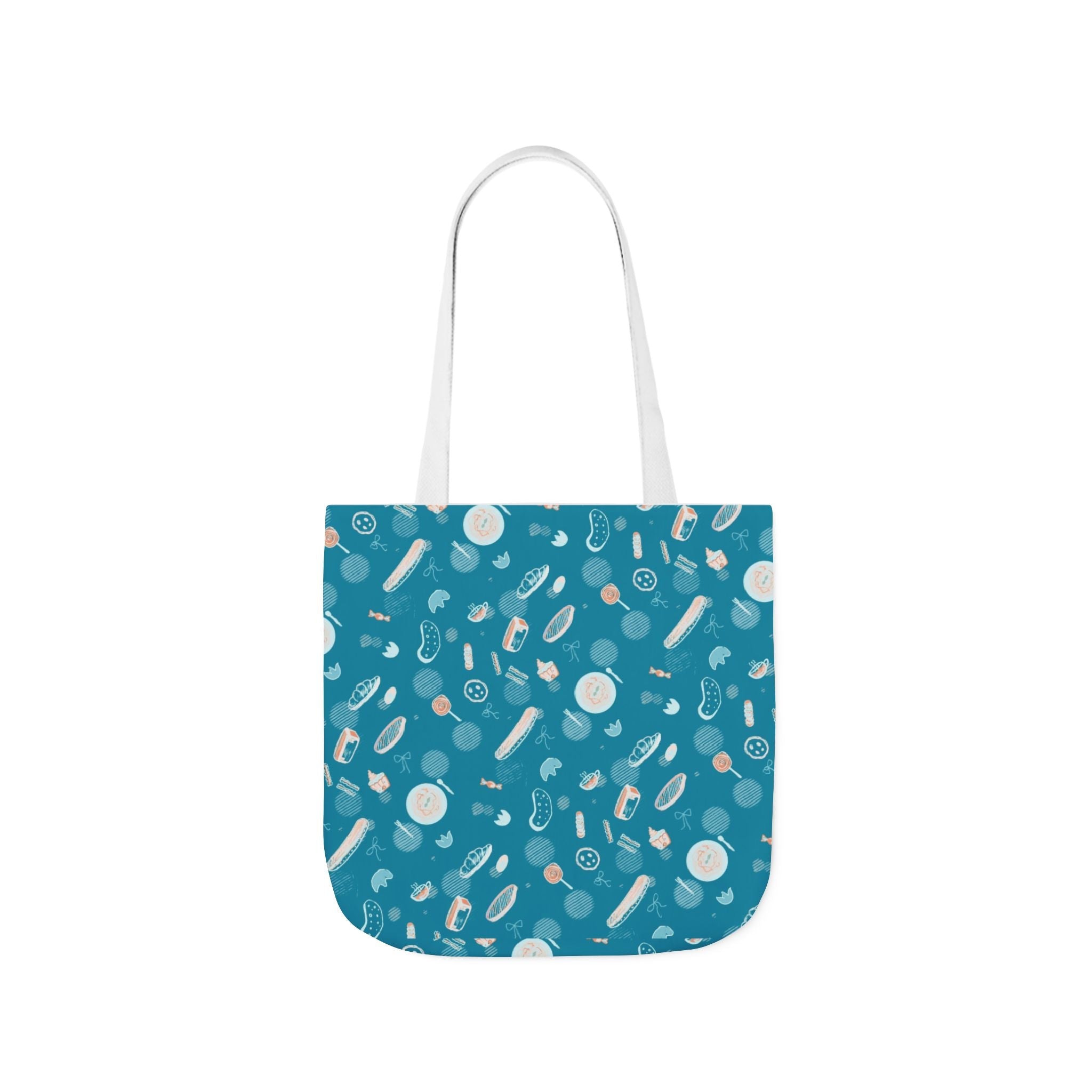 Reusable Snack Hand Drawn Art Print Canvas Tote Bag, 5-Color Straps Printify