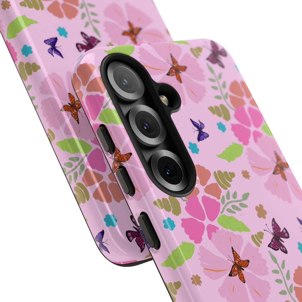 Pink Butterfly Garden Theme Tough Cases Printify