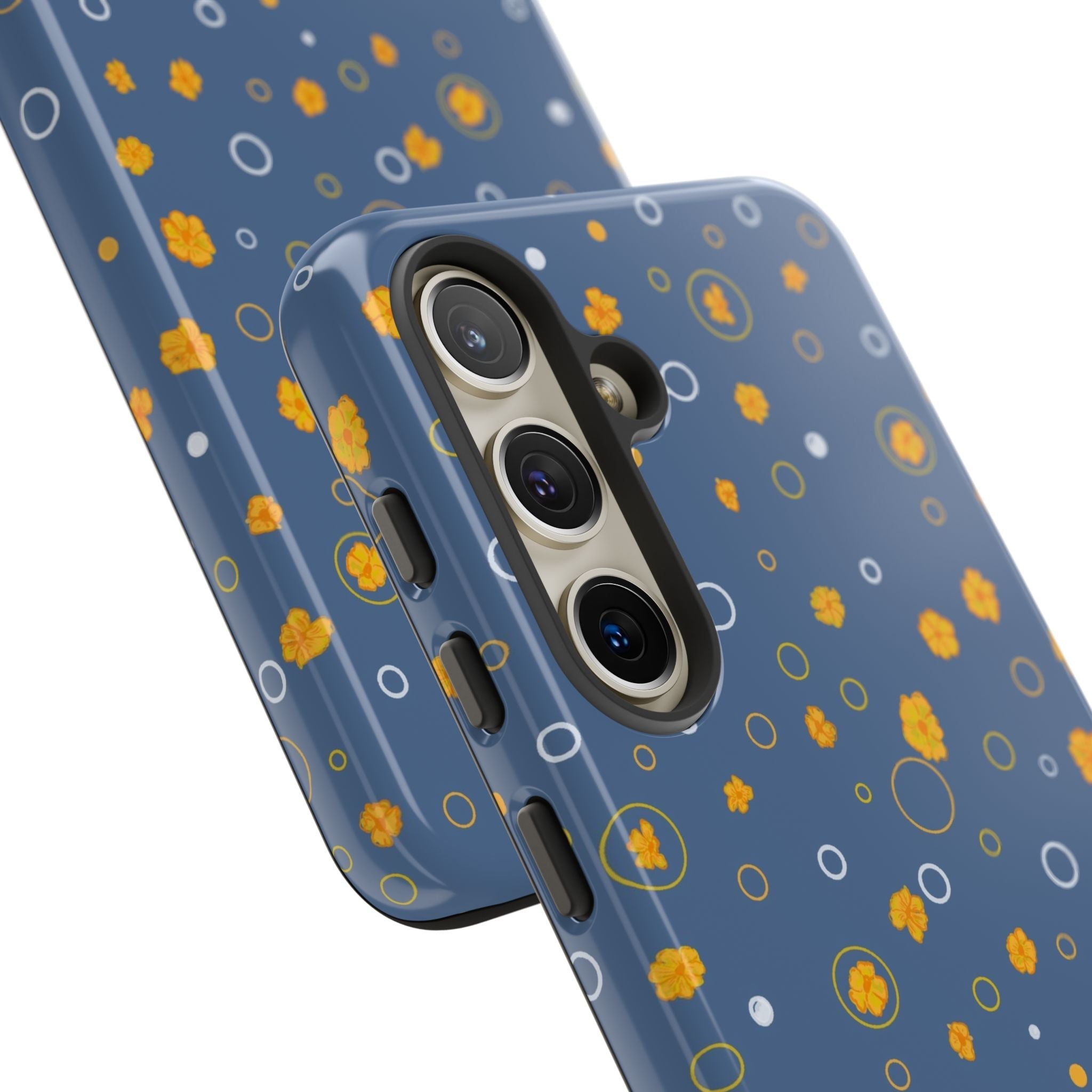 Bluish Grey -Small Cute Wild Flower -Hand Designed Prints-Tough Cases Printify