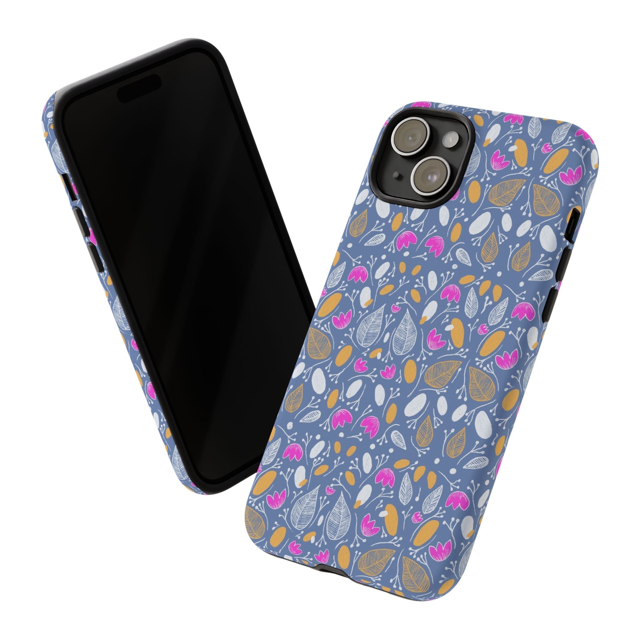 Abstract Grey Small BotanicThemed Tough Cases-Matte and Glossy Printify