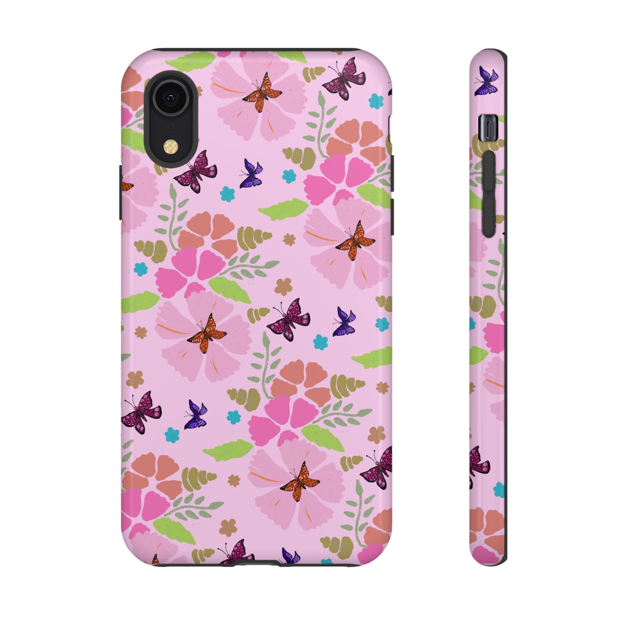 Pink Butterfly Garden Theme Tough Cases Printify