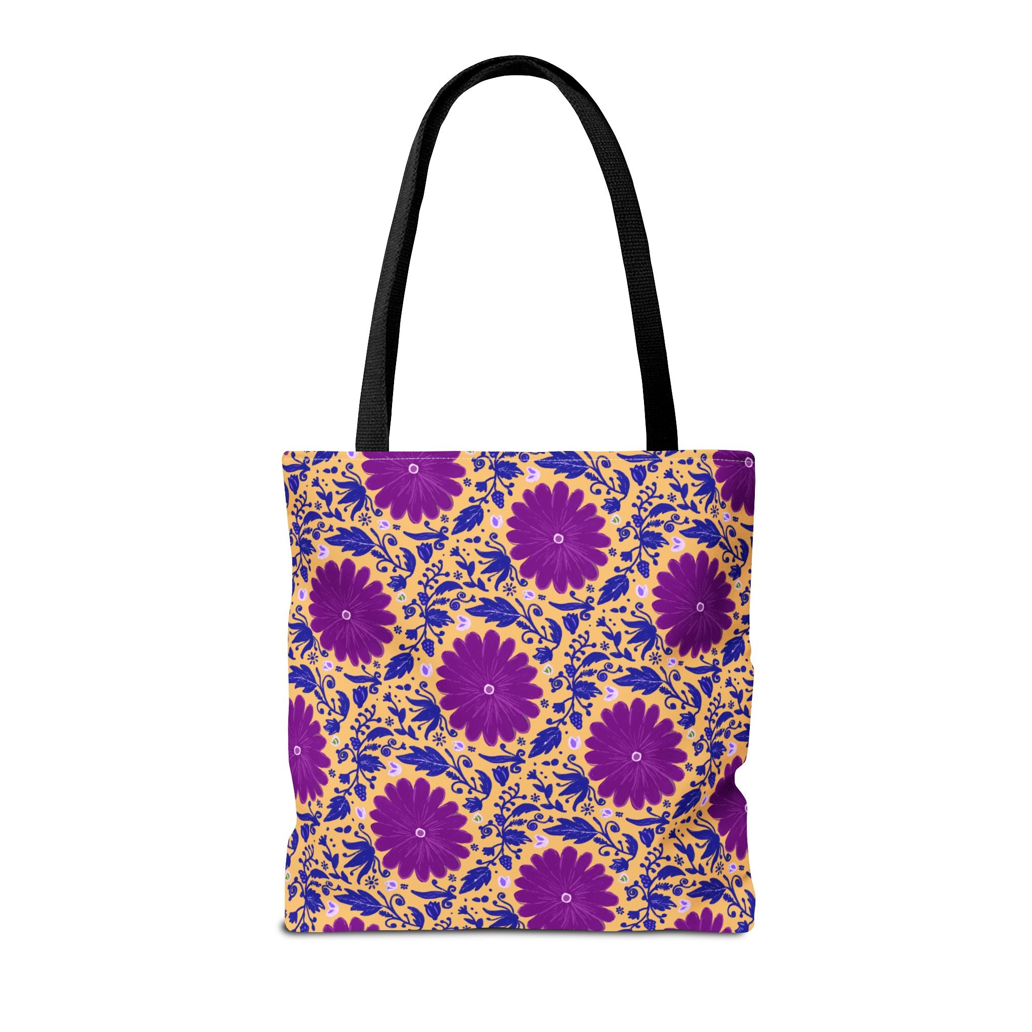 Botanic Susanah Purple Flower Print Tote Bag – Hand-Designed Print