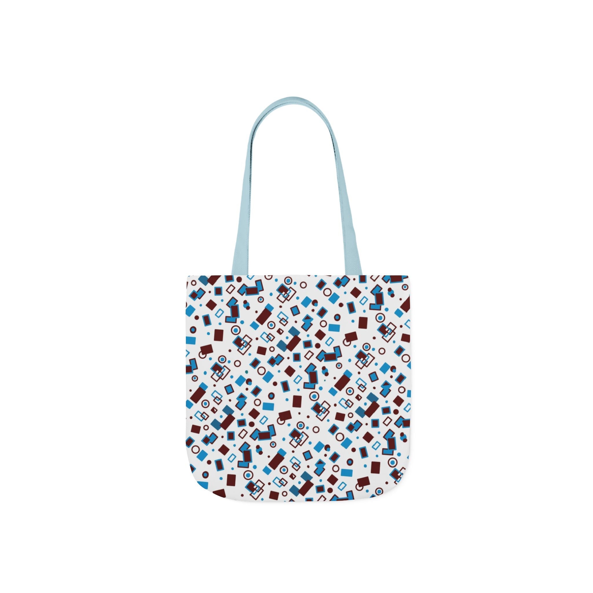 Geometric Shape Hand Drawn Art Print Canvas Tote Bag, 5-Color Straps Printify