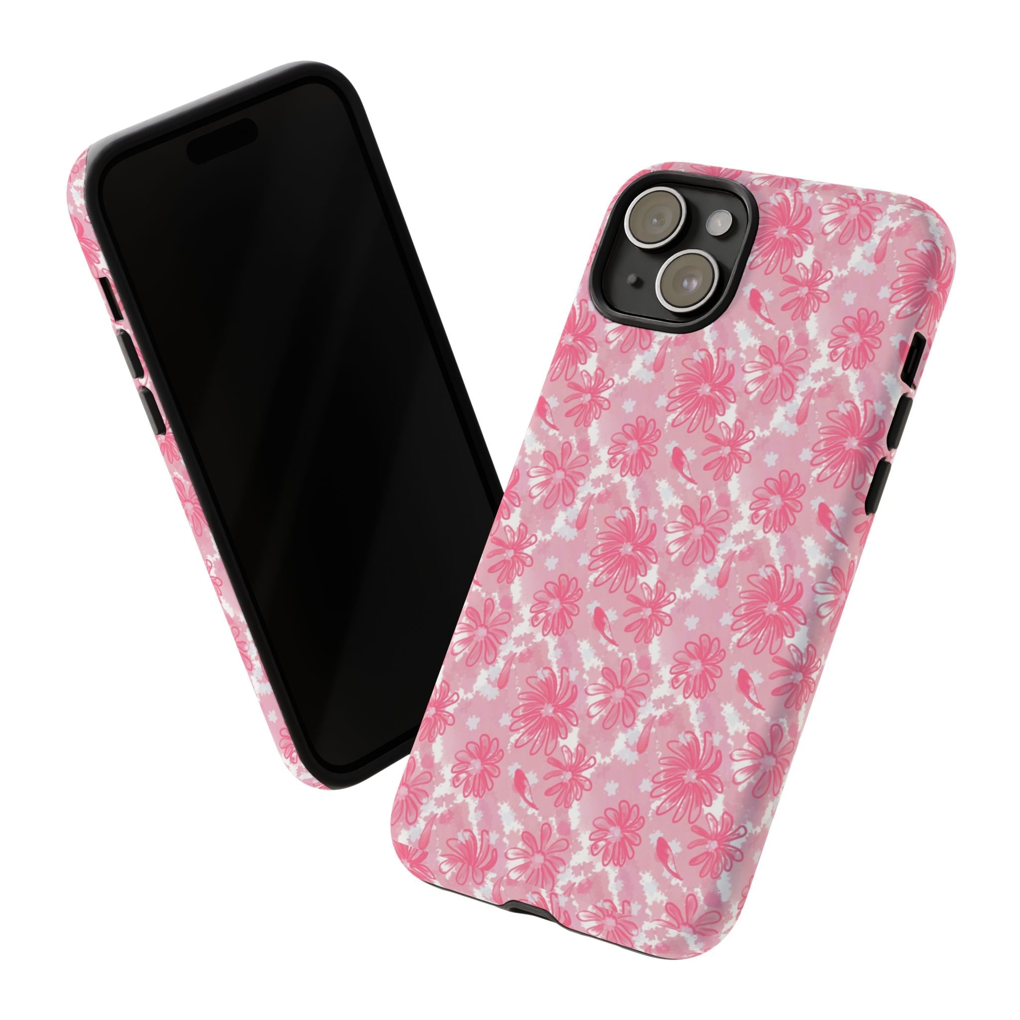Flora Pink White Phone Case (Carry Original Art Drawn) Printify
