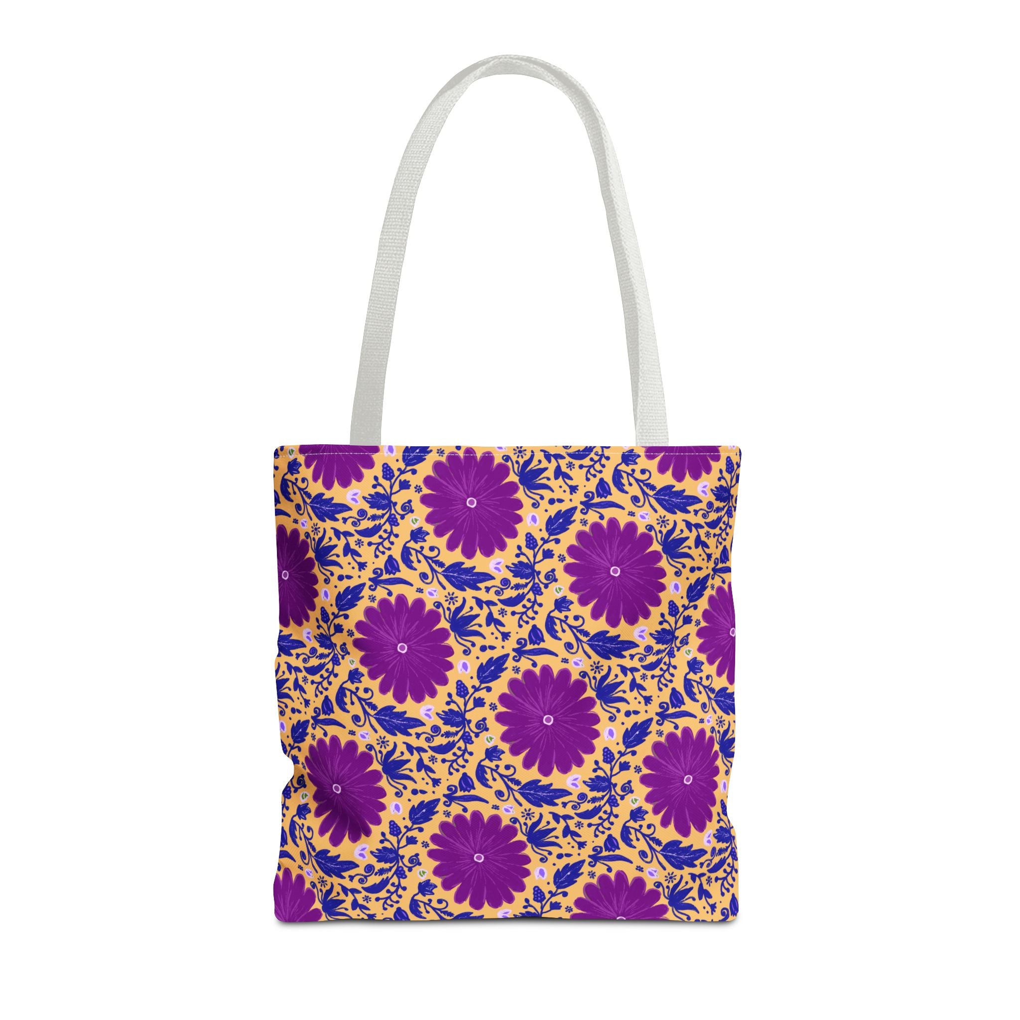 Botanic Susanah Purple Flower Print Tote Bag – Hand-Designed Print