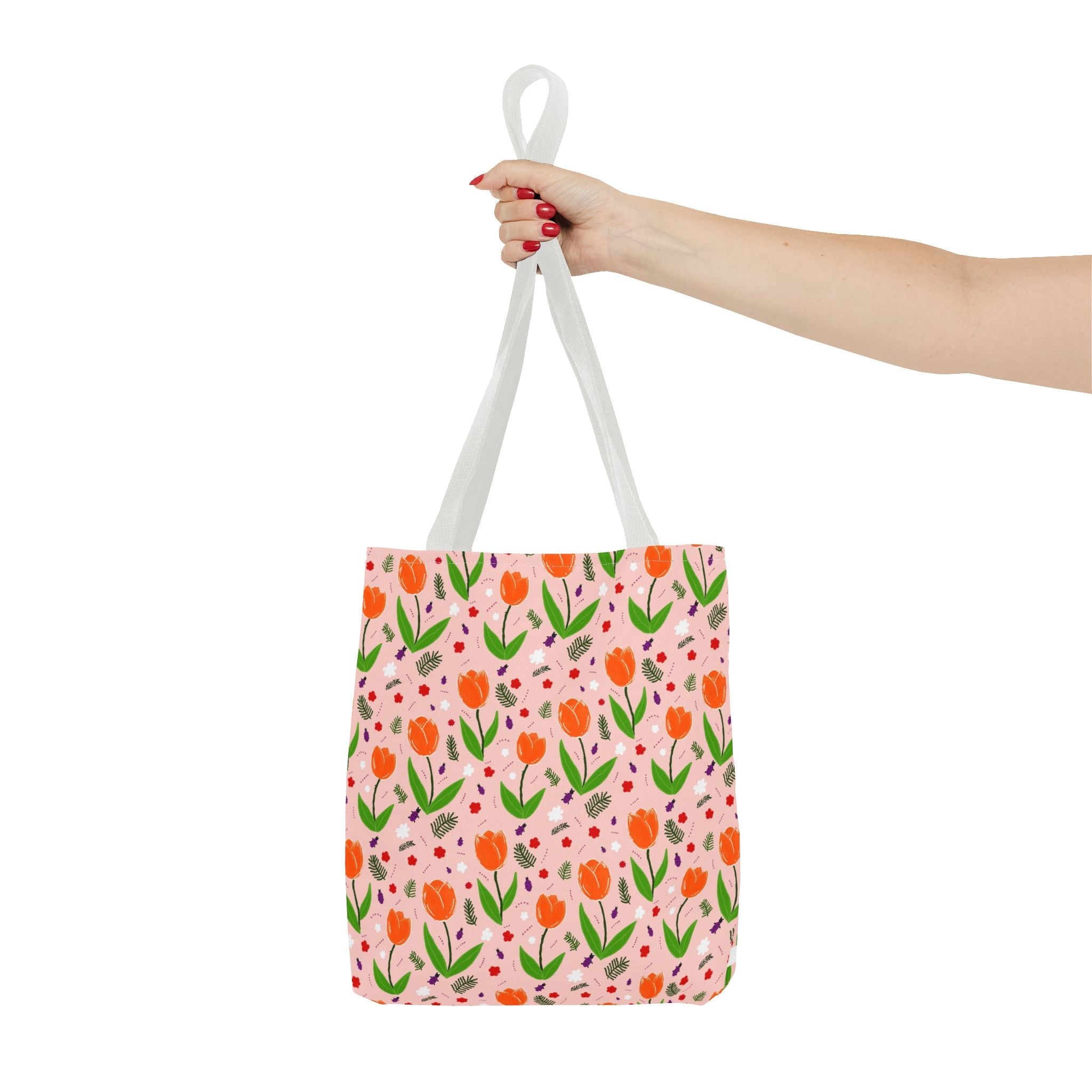 Orange Tulip Hand Designed Art Botanical Print Tote Bag (AOP) Printify