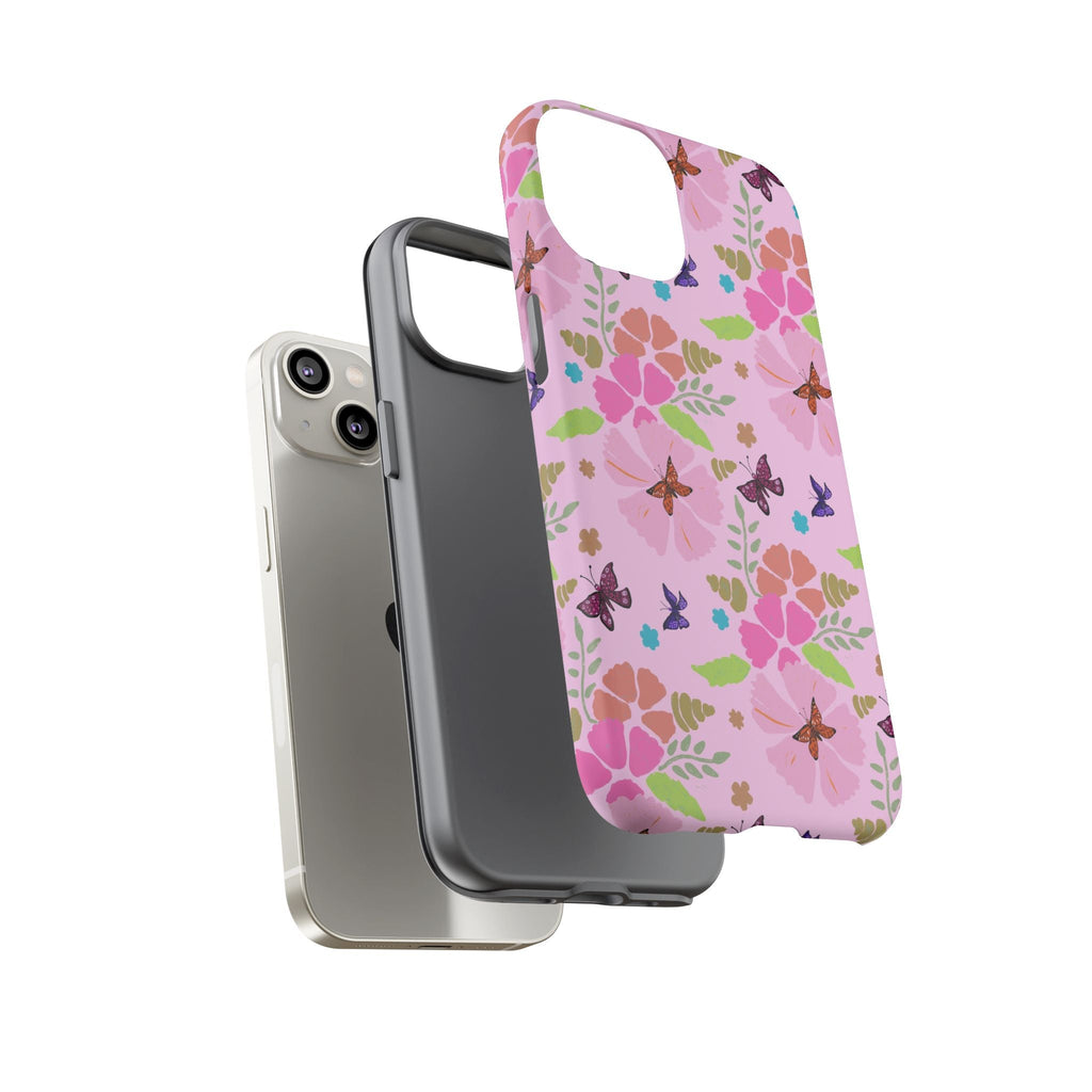 Pink Butterfly Garden Theme Tough Cases Printify