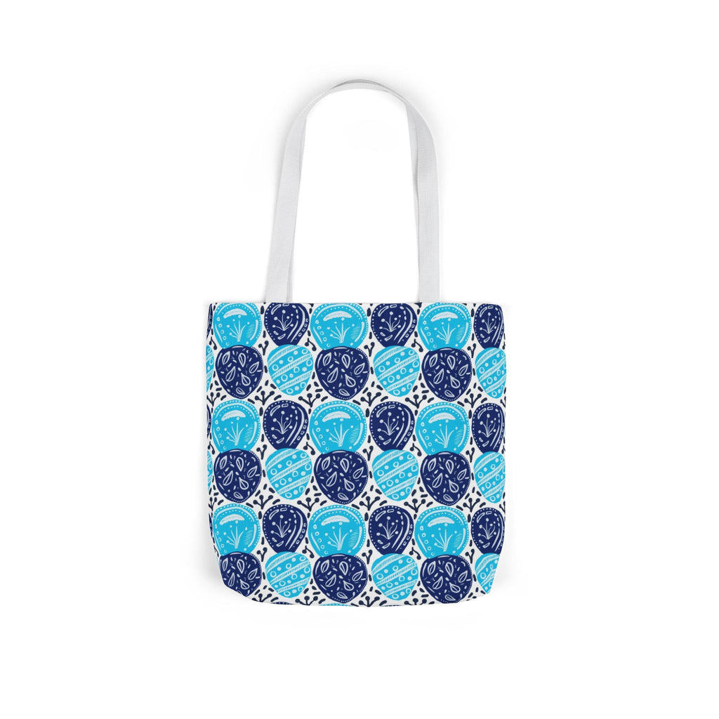 Blue Oval Abstract Canvas Tote Bag, 5-Color Straps Printify