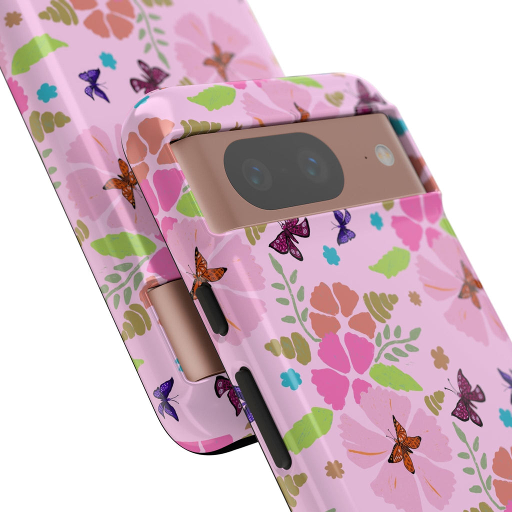 Pink Butterfly Garden Theme Tough Cases Printify