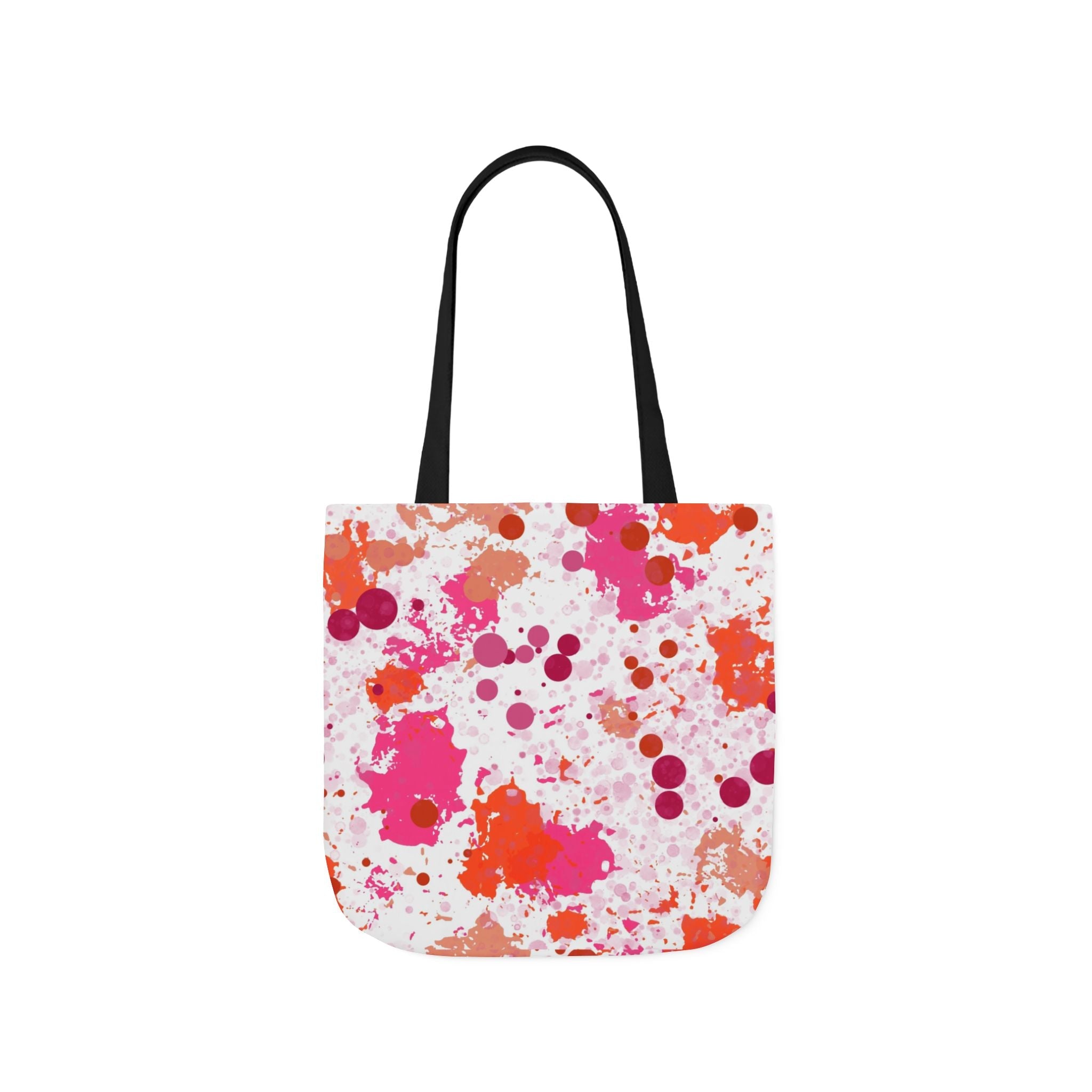 Multicolor Splashed Canvas Tote Bag, 5-Color Straps Printify