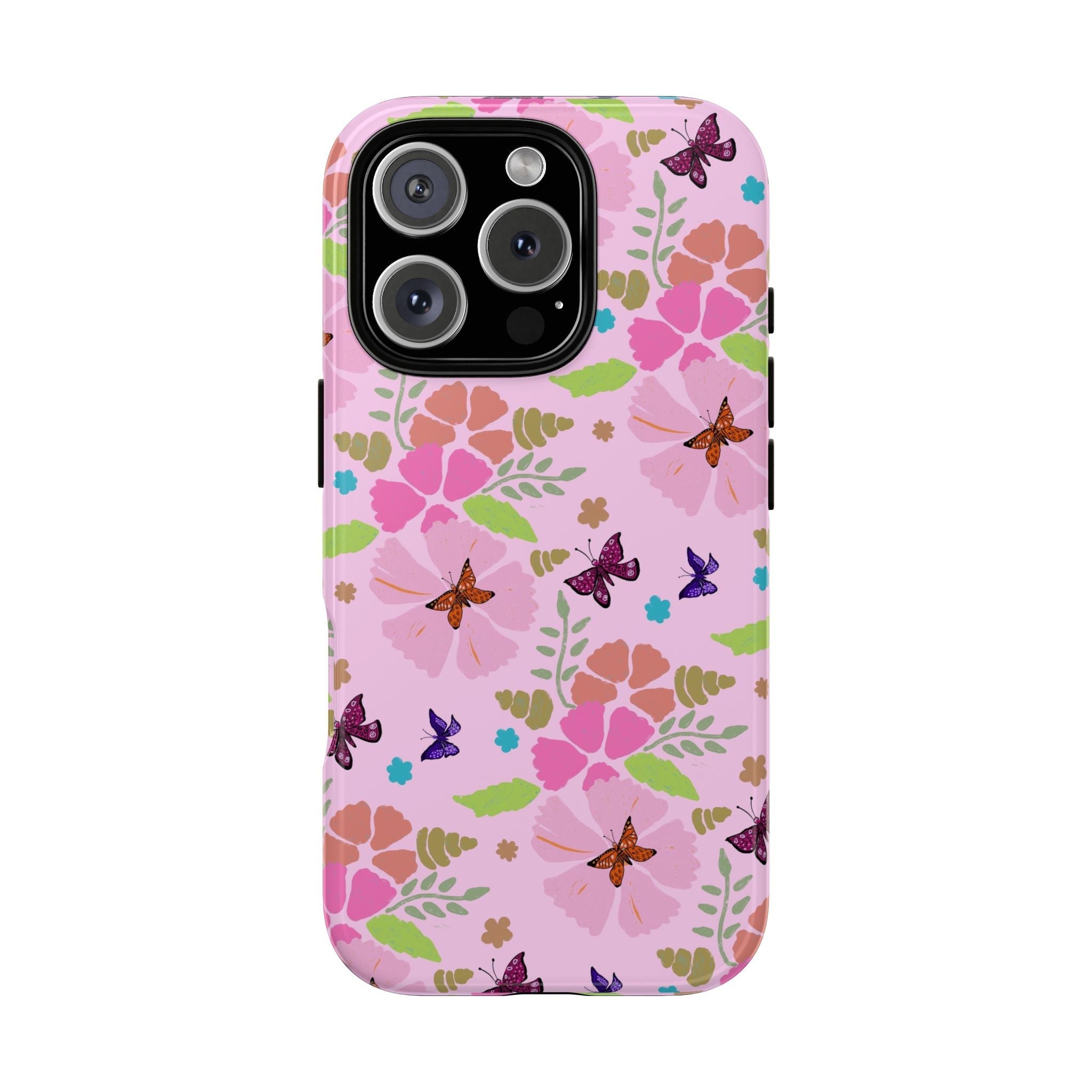 Pink Butterfly Garden Theme Tough Cases Printify