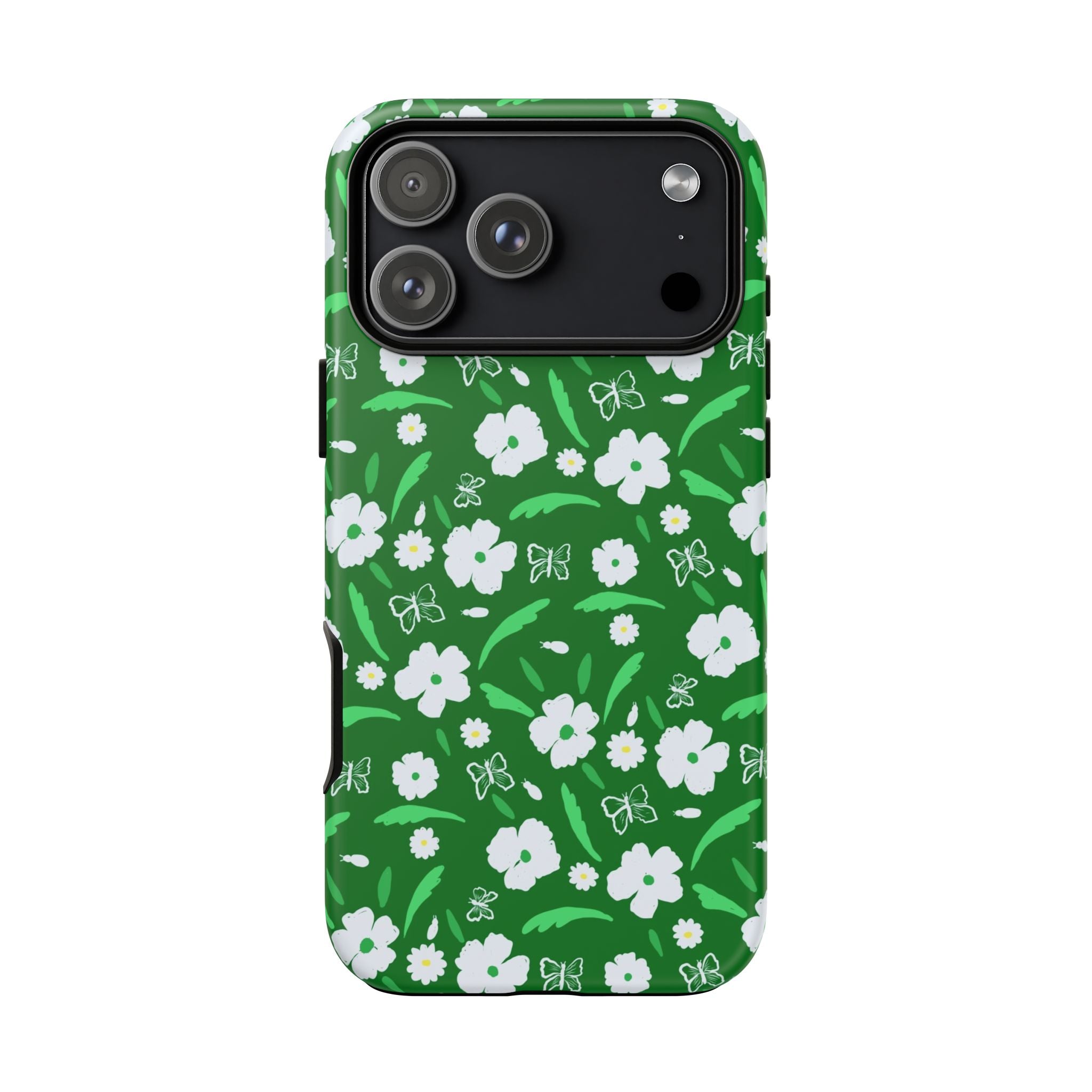 Green Meets White Flora Hand Designed Prints Tough Cases Printify