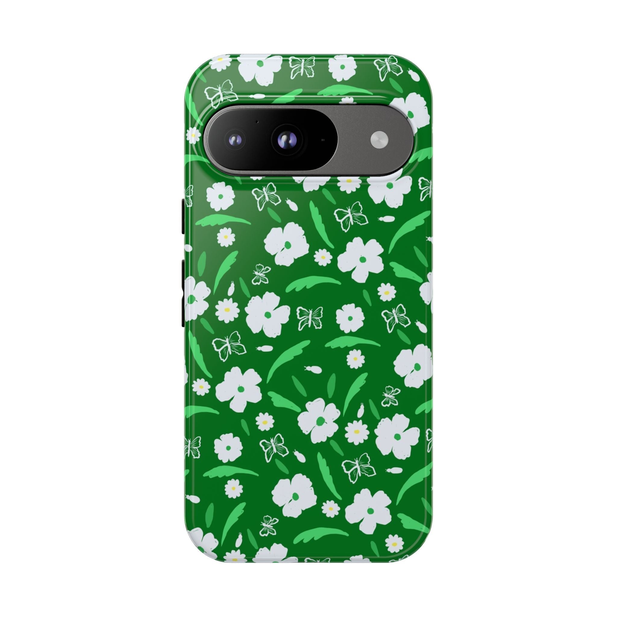 Green Meets White Flora Hand Designed Prints Tough Cases Printify