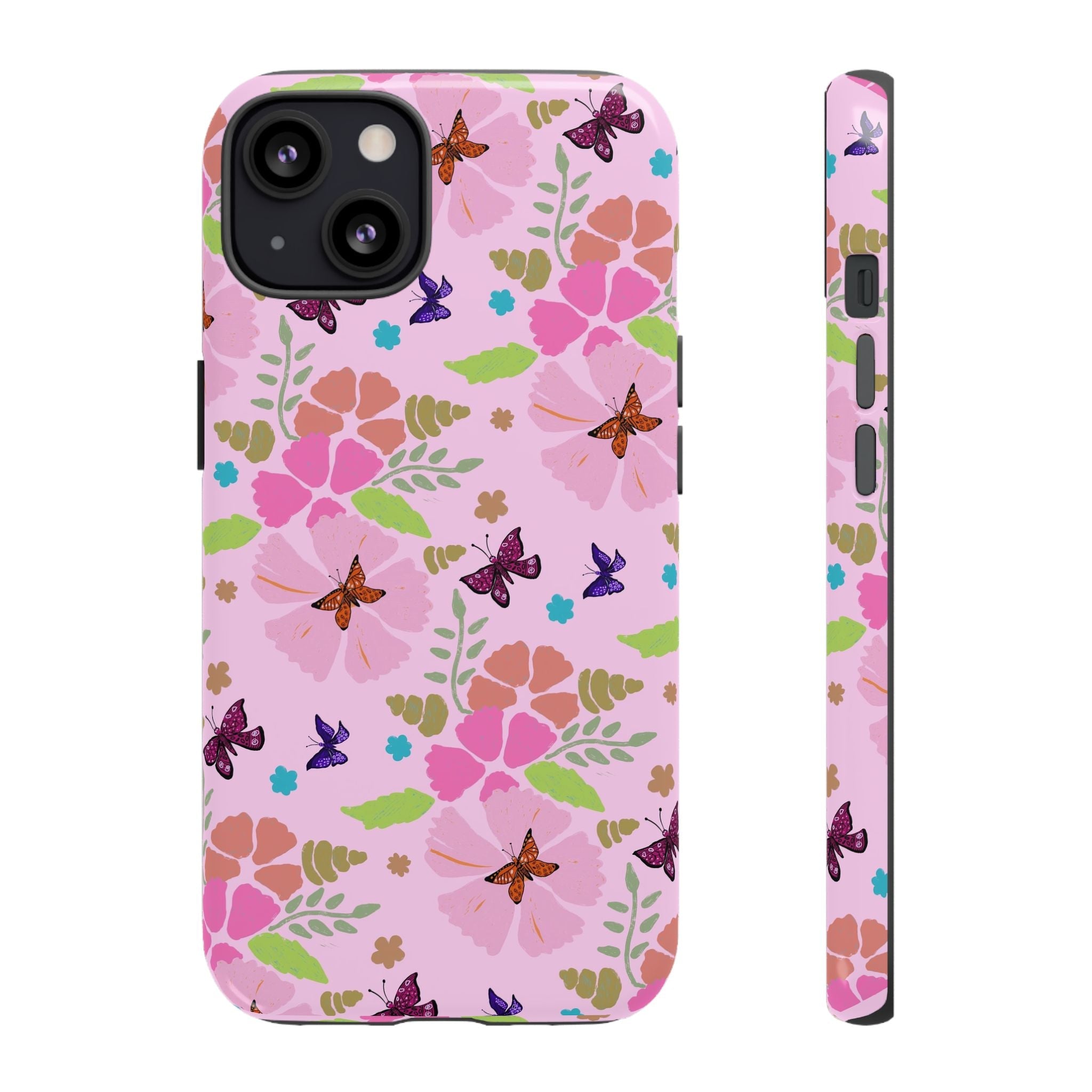 Pink Butterfly Garden Theme Tough Cases Printify