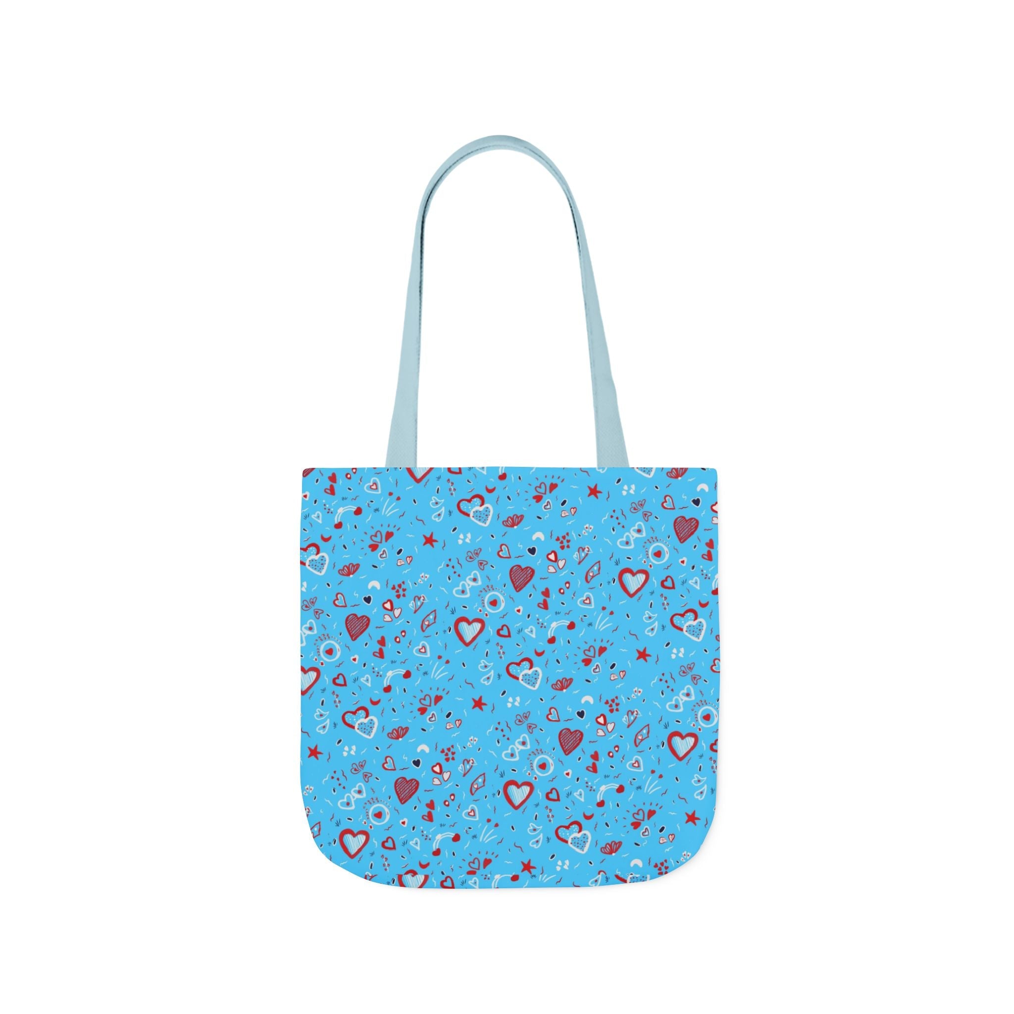 May be Valentine Hand Designed Print Canvas Tote Bag, 5-Color Straps Printify