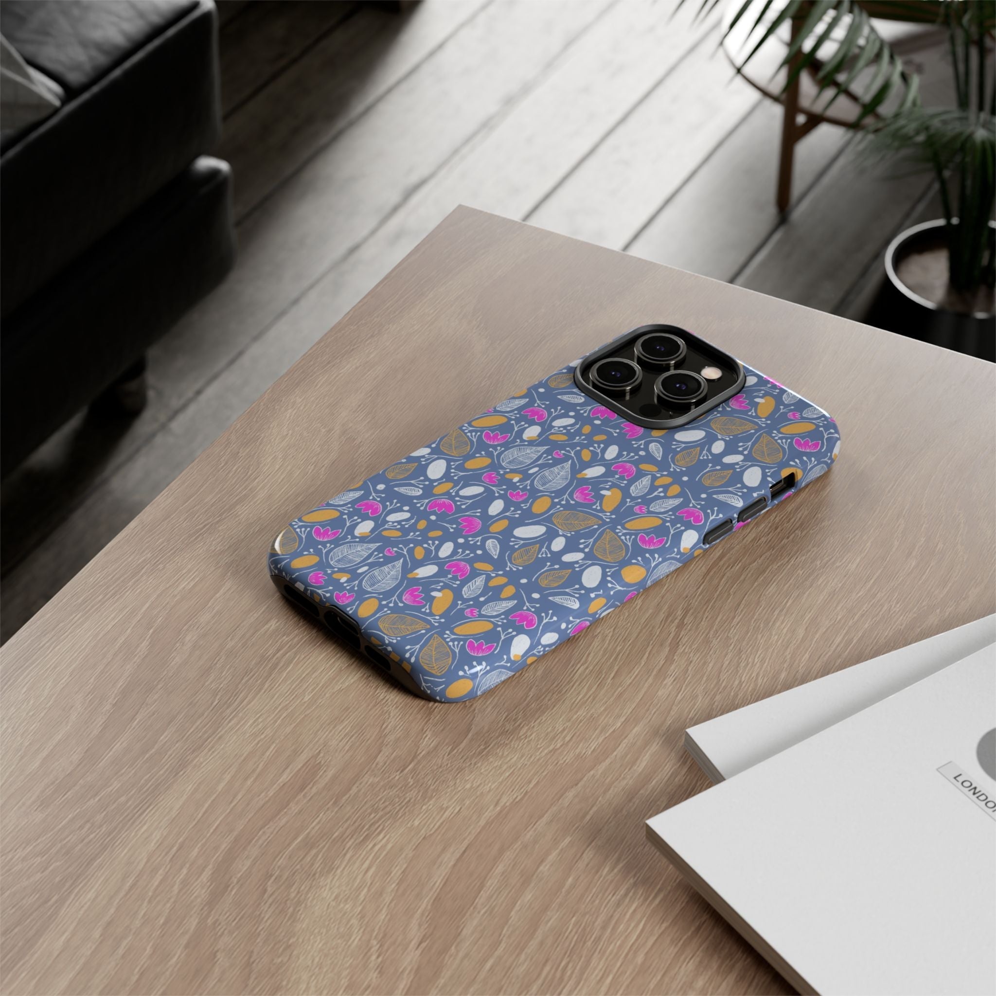 Abstract Grey Small BotanicThemed Tough Cases-Matte and Glossy Printify