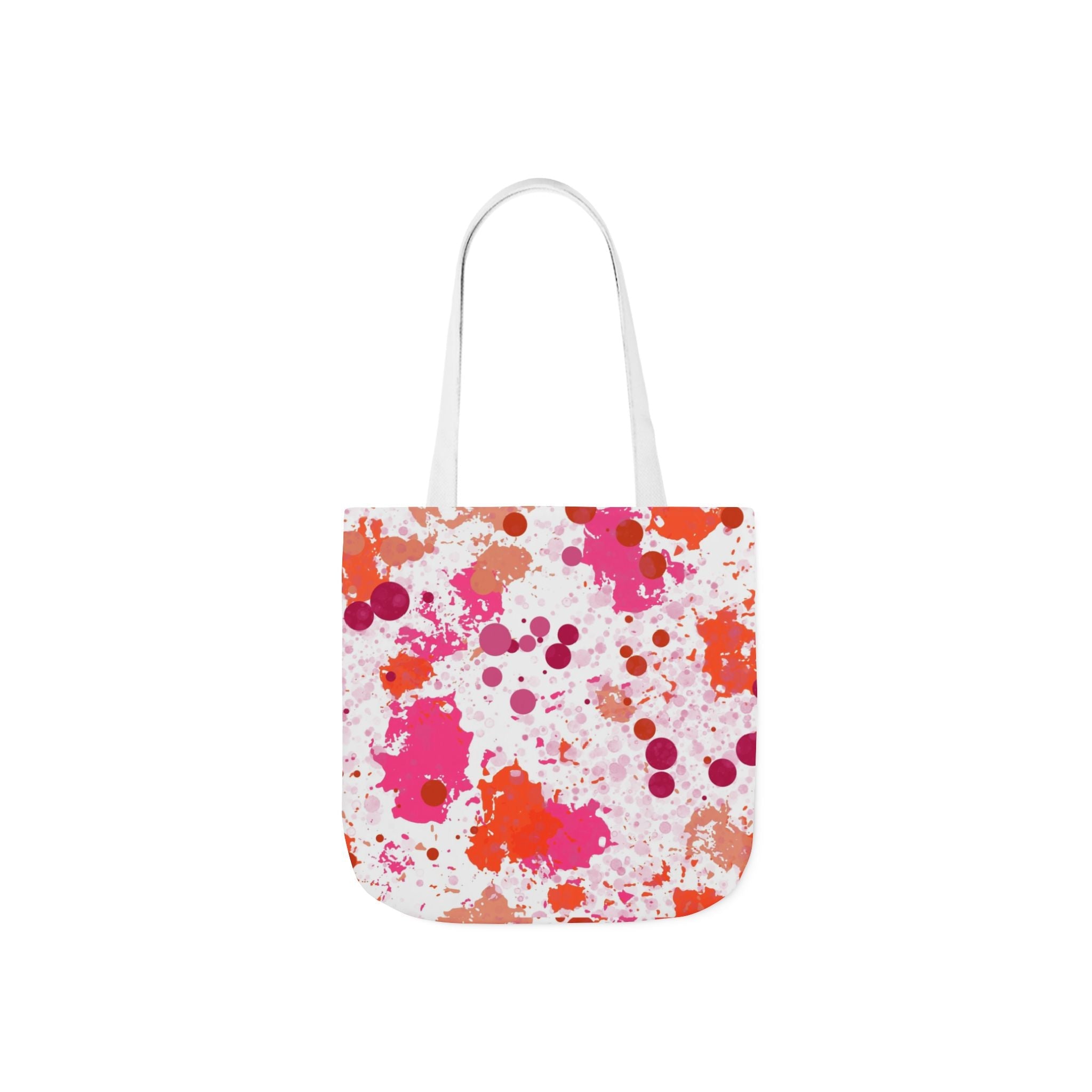 Multicolor Splashed Canvas Tote Bag, 5-Color Straps Printify