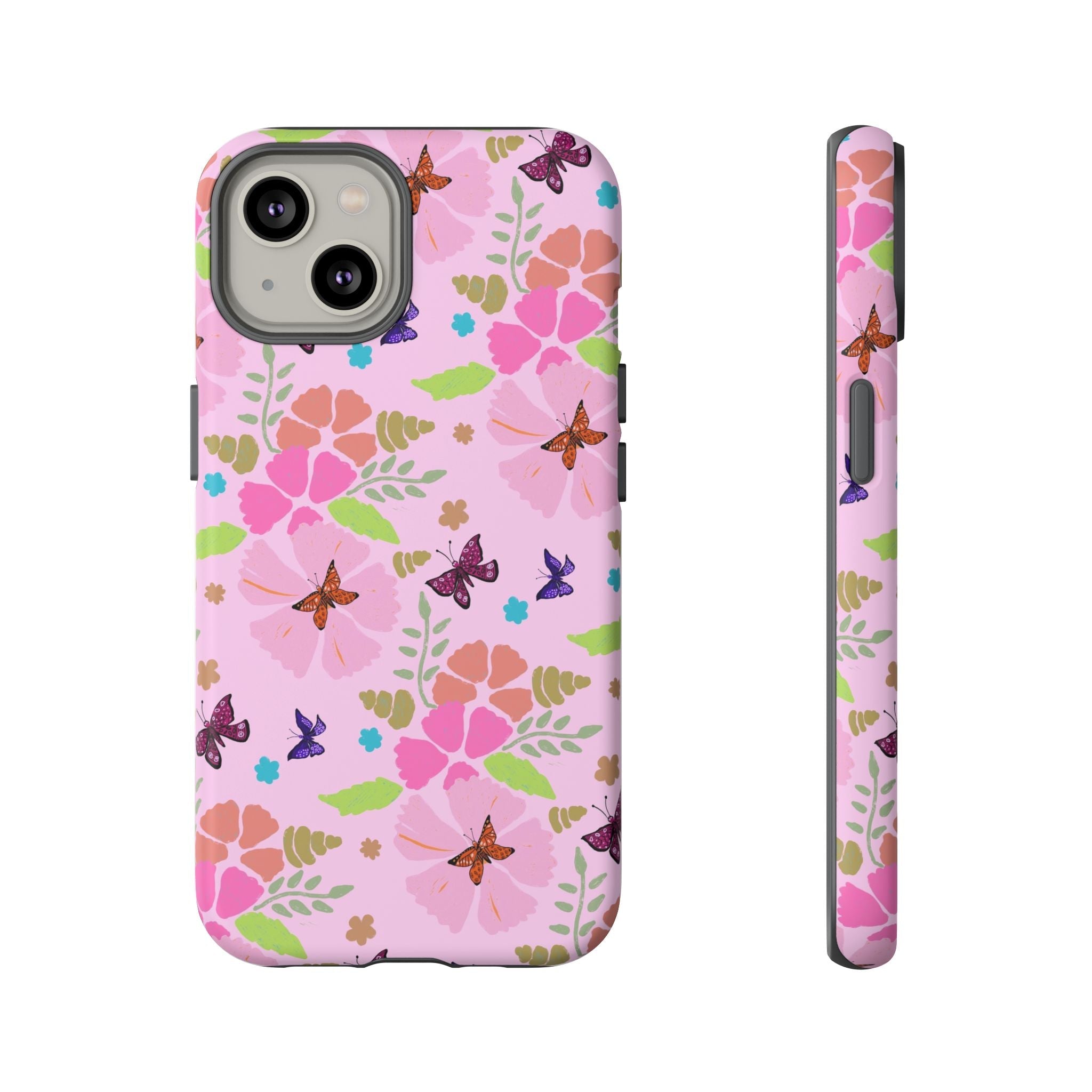 Pink Butterfly Garden Theme Tough Cases Printify