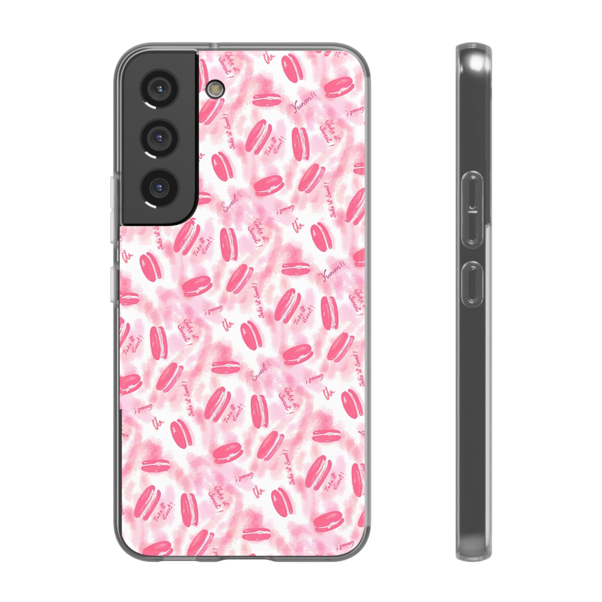 Macaron Hand Drawn Designed Flexi Phone Cases Printify